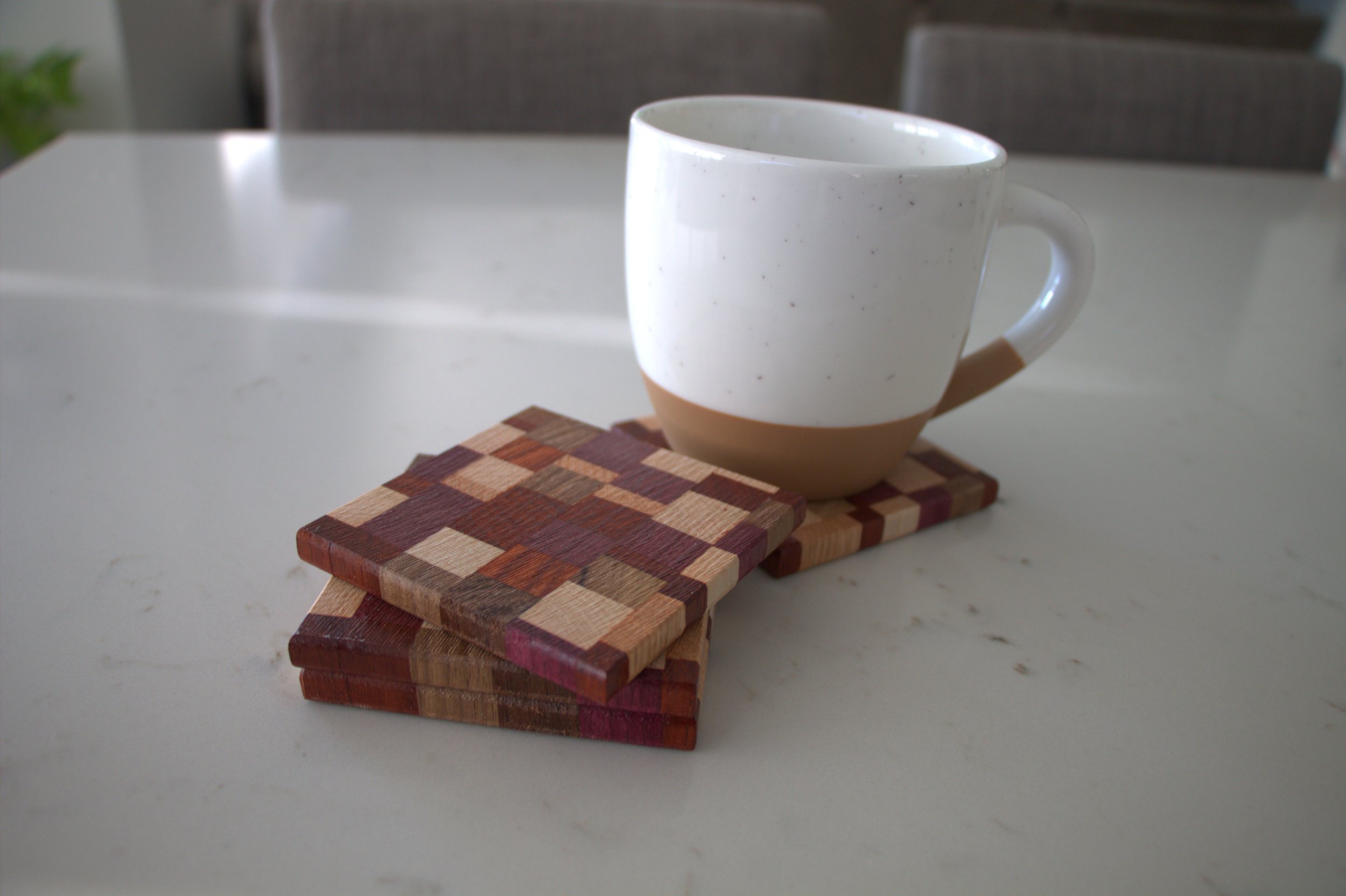Artisan Wooden Coaster Set