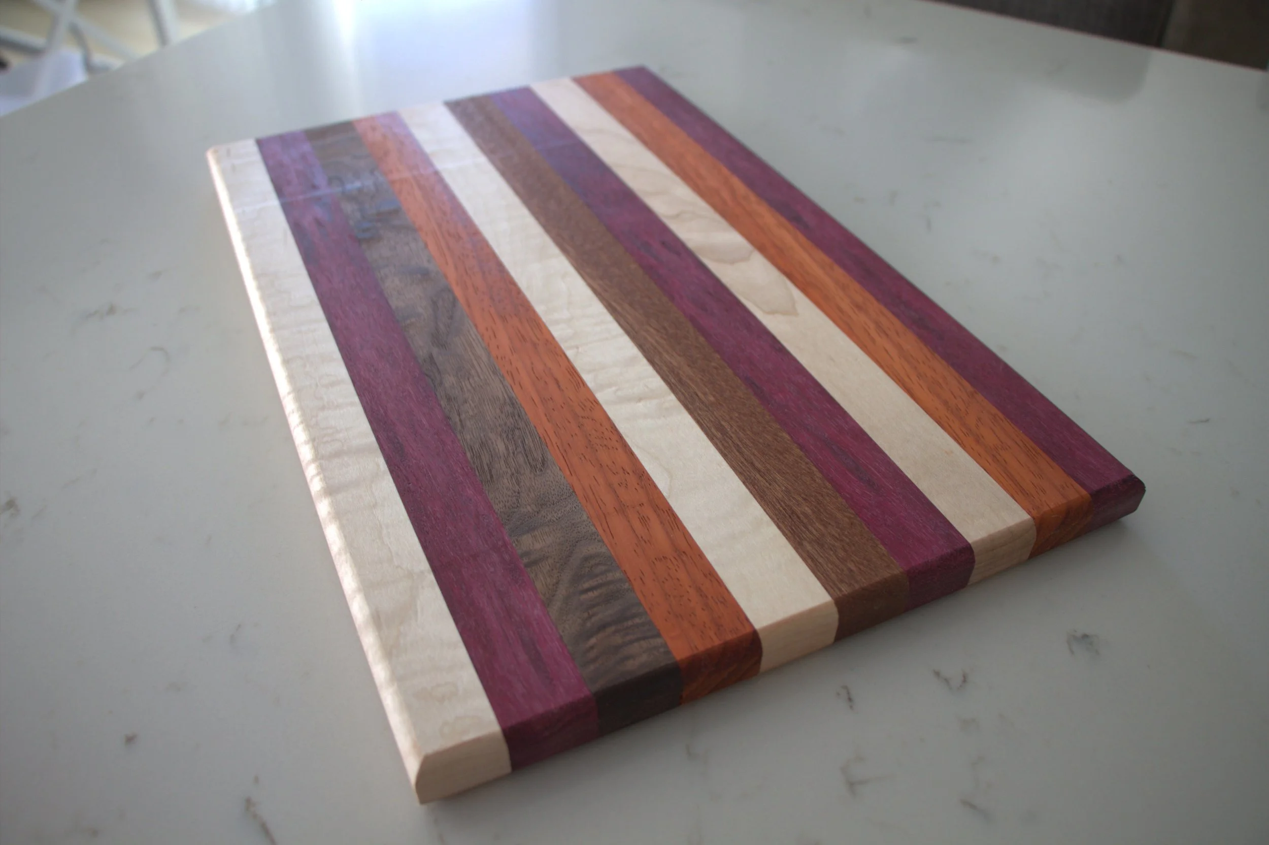 Handcrafted Multi-Color Hardwood Cutting Board
