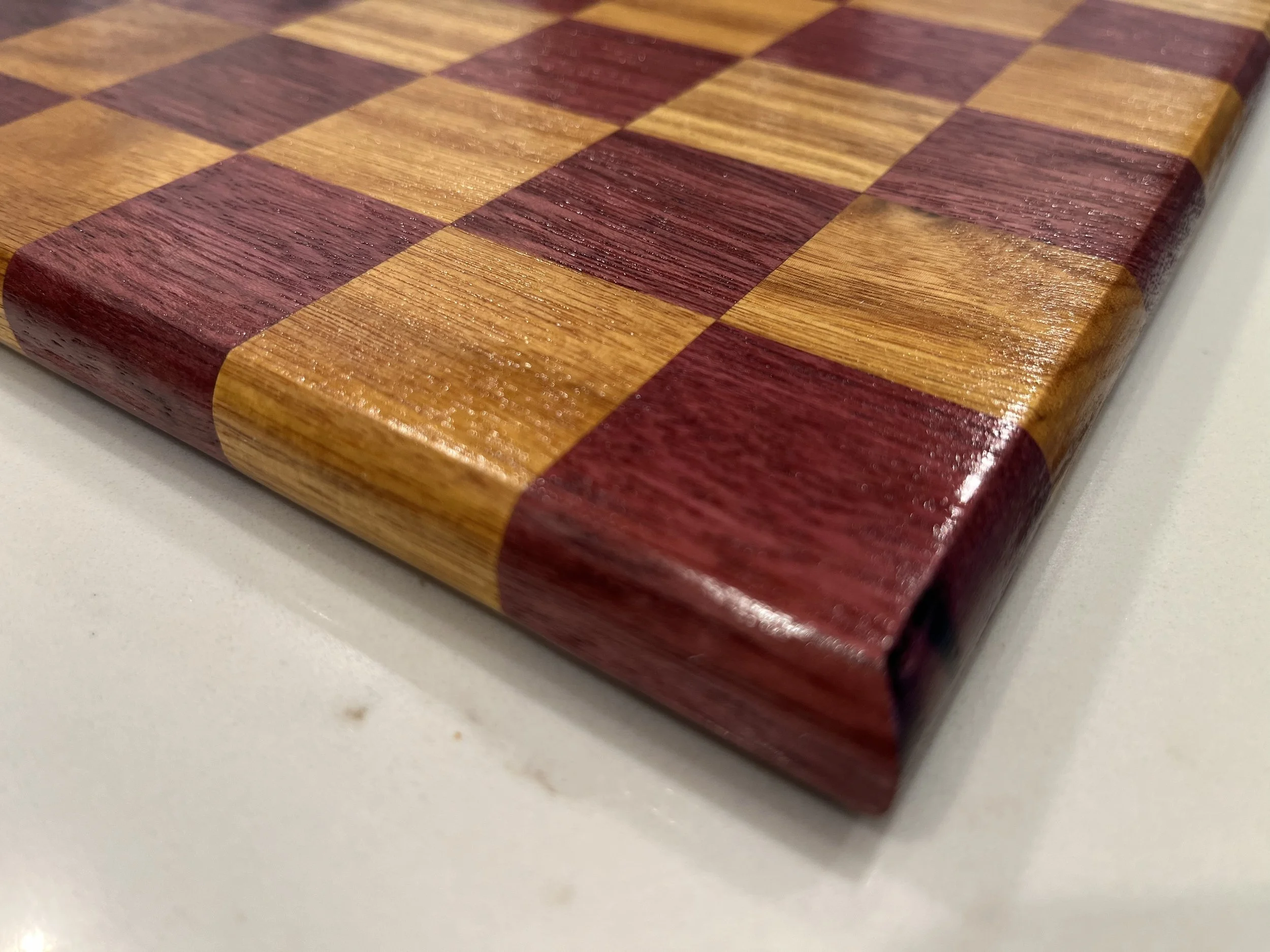 Chess Board - Purple Heart and Canary1.jpeg