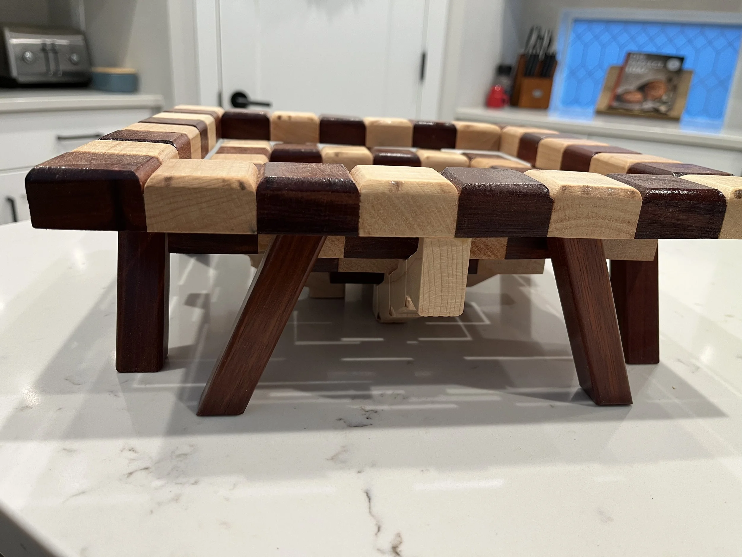 3D Chess Masterpiece Board - Bloodwood & Maple