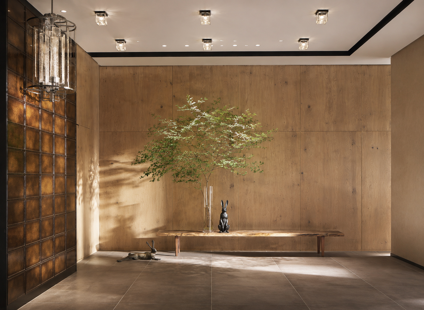 Estética y arte japones y minimalismo cálido: la imponente entrada principal del Hyatt Centric Kanazawa.