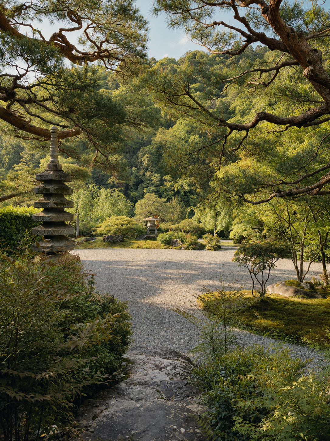 Jardin japones tradicional en Kioto