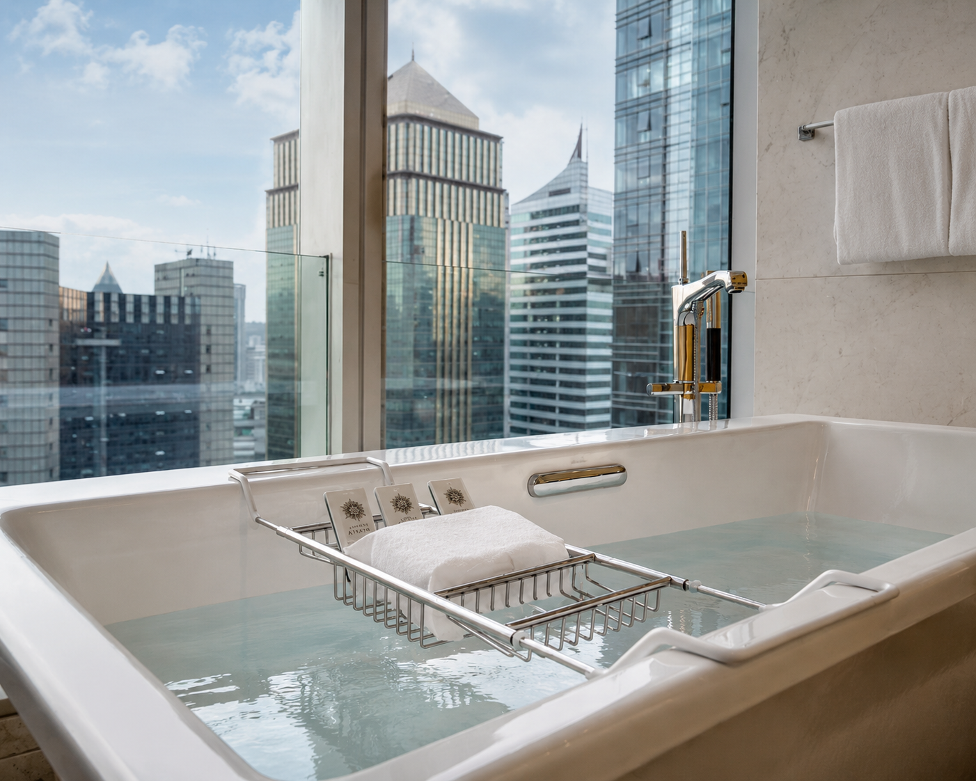 Un baño con Chengdu a tus pies