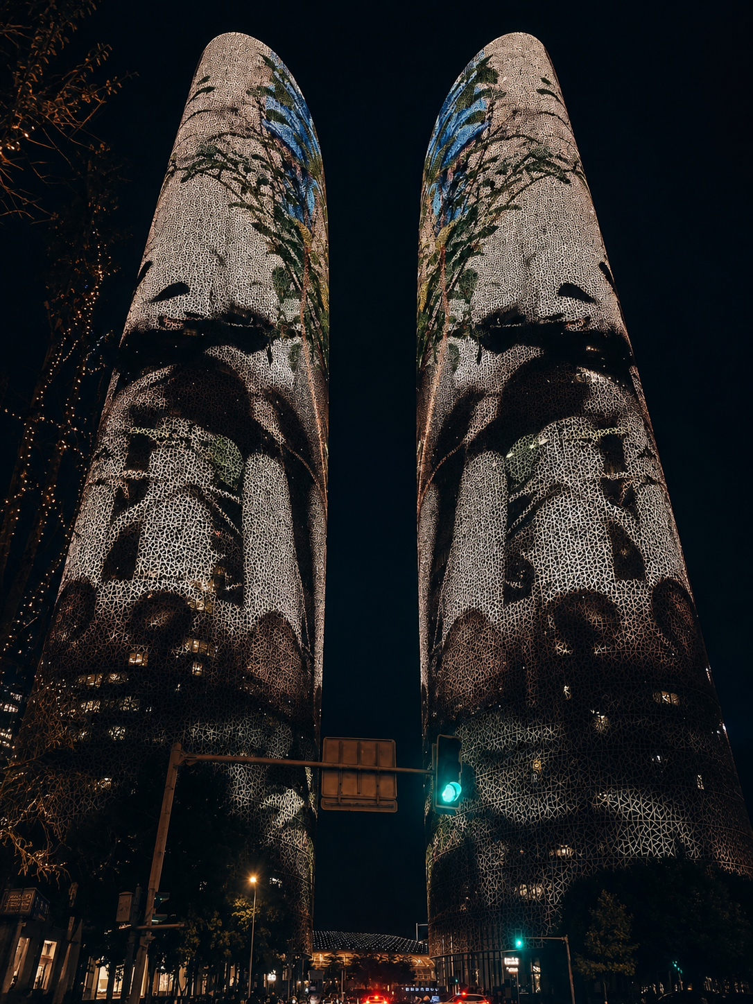 Las Torres Gemelas de Chengdu convertidas en un espectáculo de luz