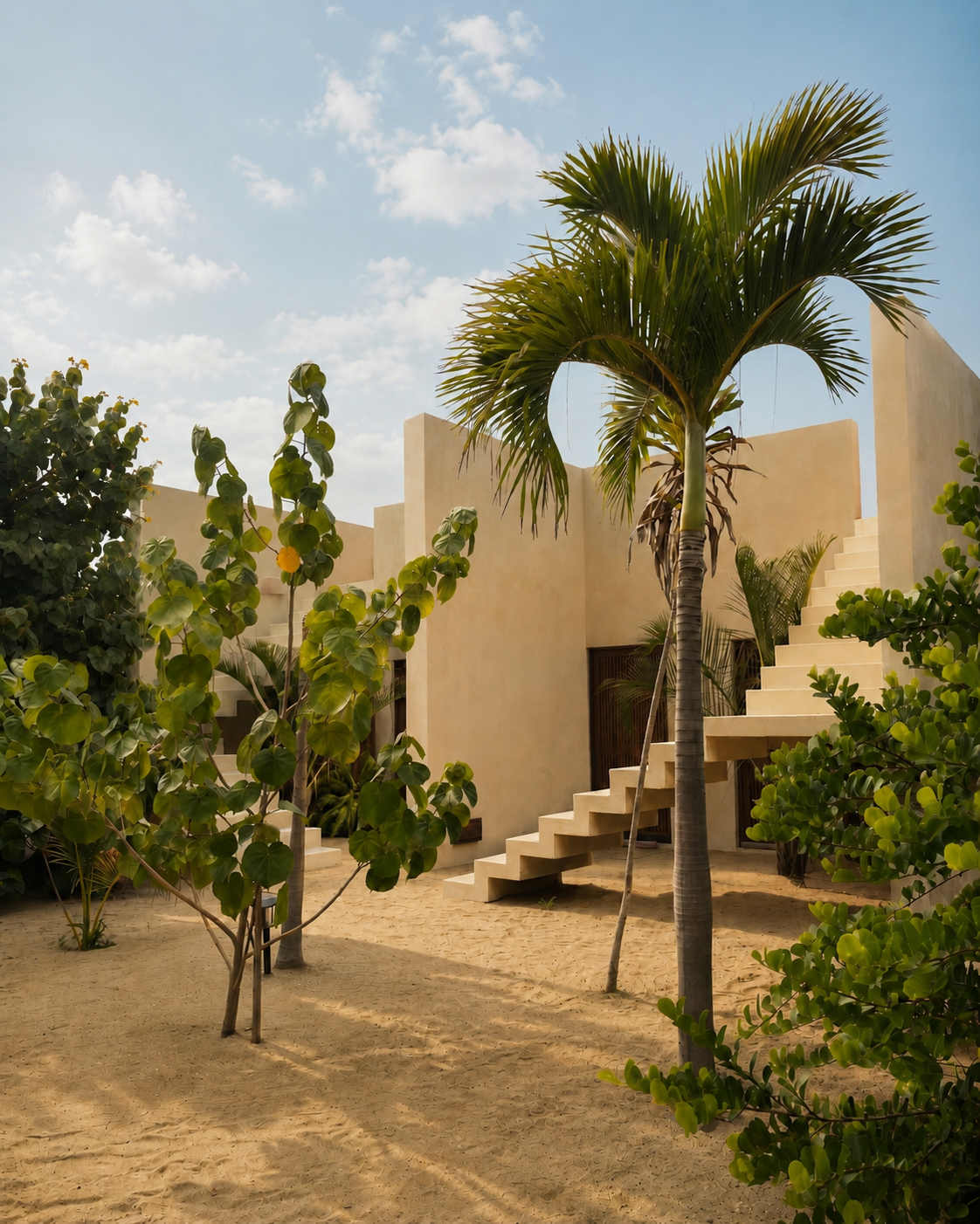 Las habitaciones de Casa Yuma no son simples espacios de descanso; son un manifiesto de respeto absoluto al entorno y un tributo a la arquitectura eco-friendly.