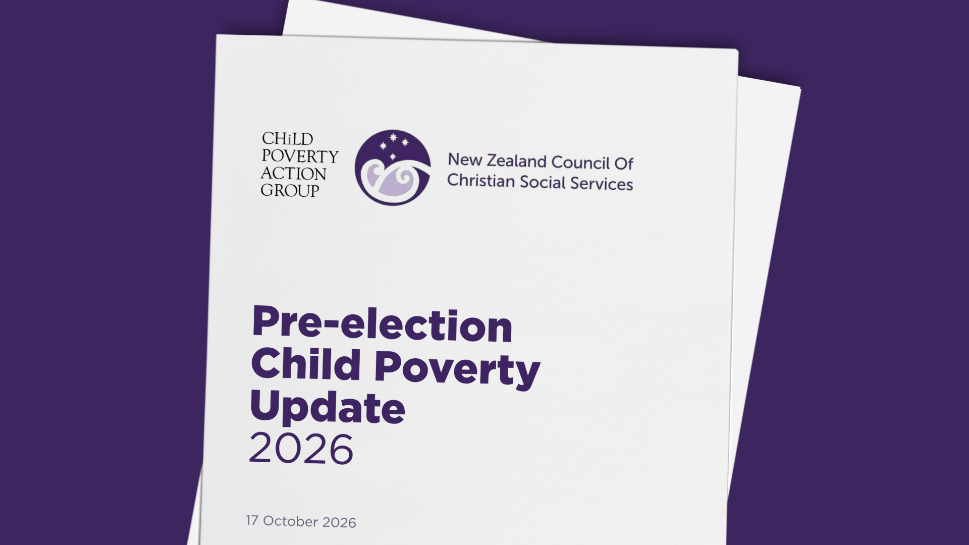 CPAG, NZCCSS release child poverty update ahead of election