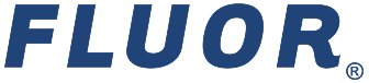 Fluor logo in blue text on a white background.