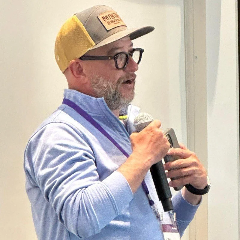 John Hamilton speaking at an advertising industry event