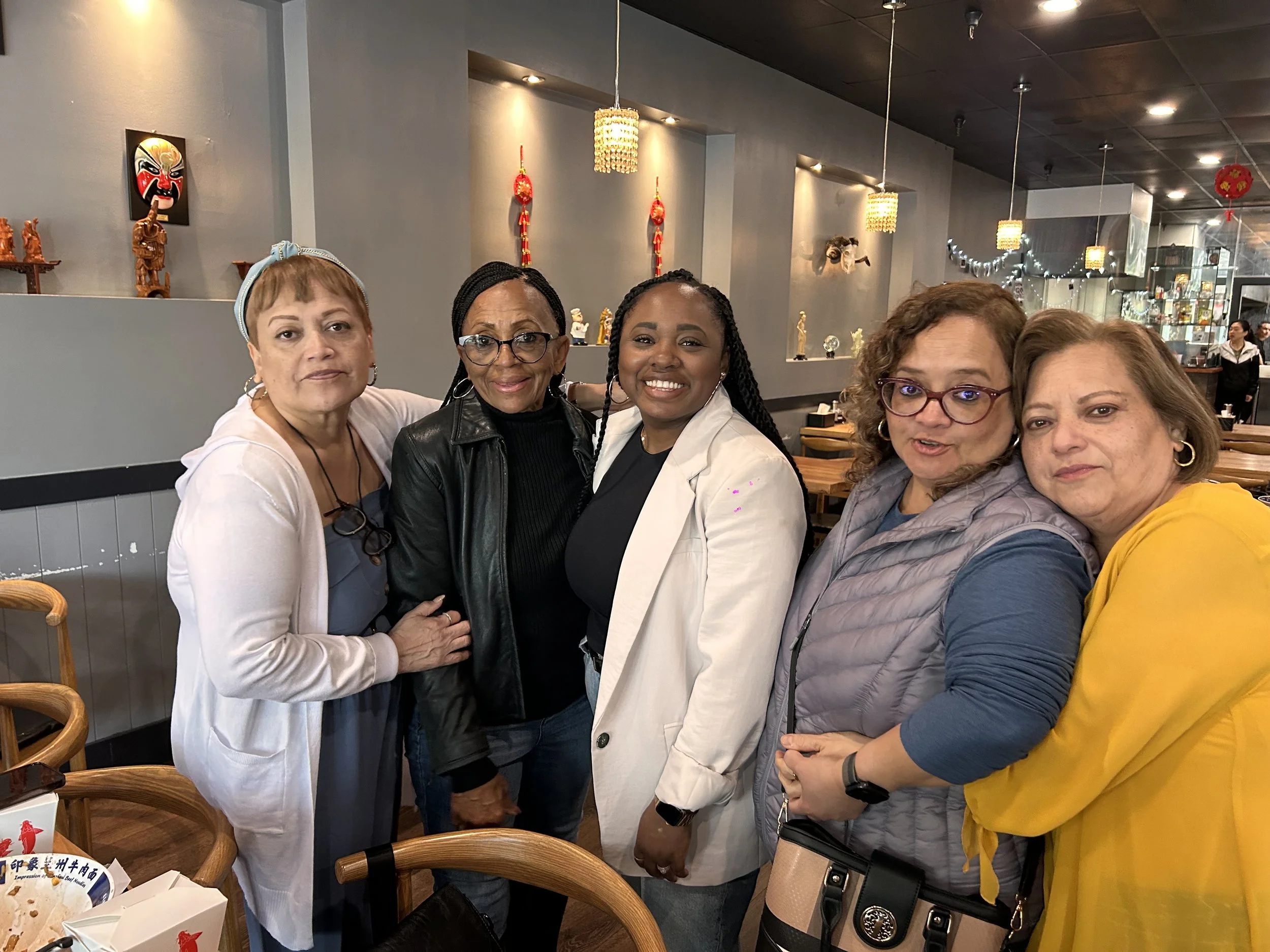 My Mom, My MIL, Bekah, my Tia Rosita, and my Tia Vicky