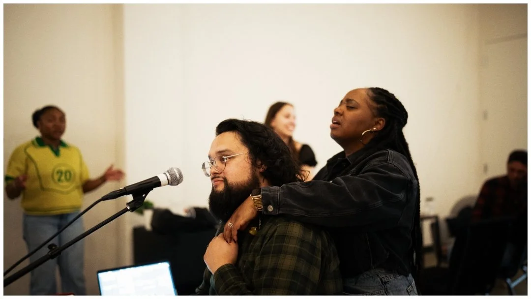My wife Rebekah and I. Leading worship together.