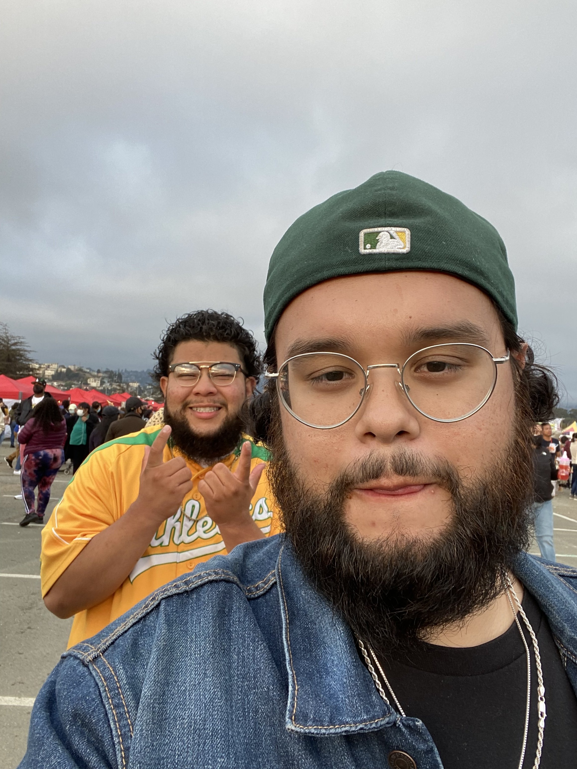 Me and my best friend going to an A's Game