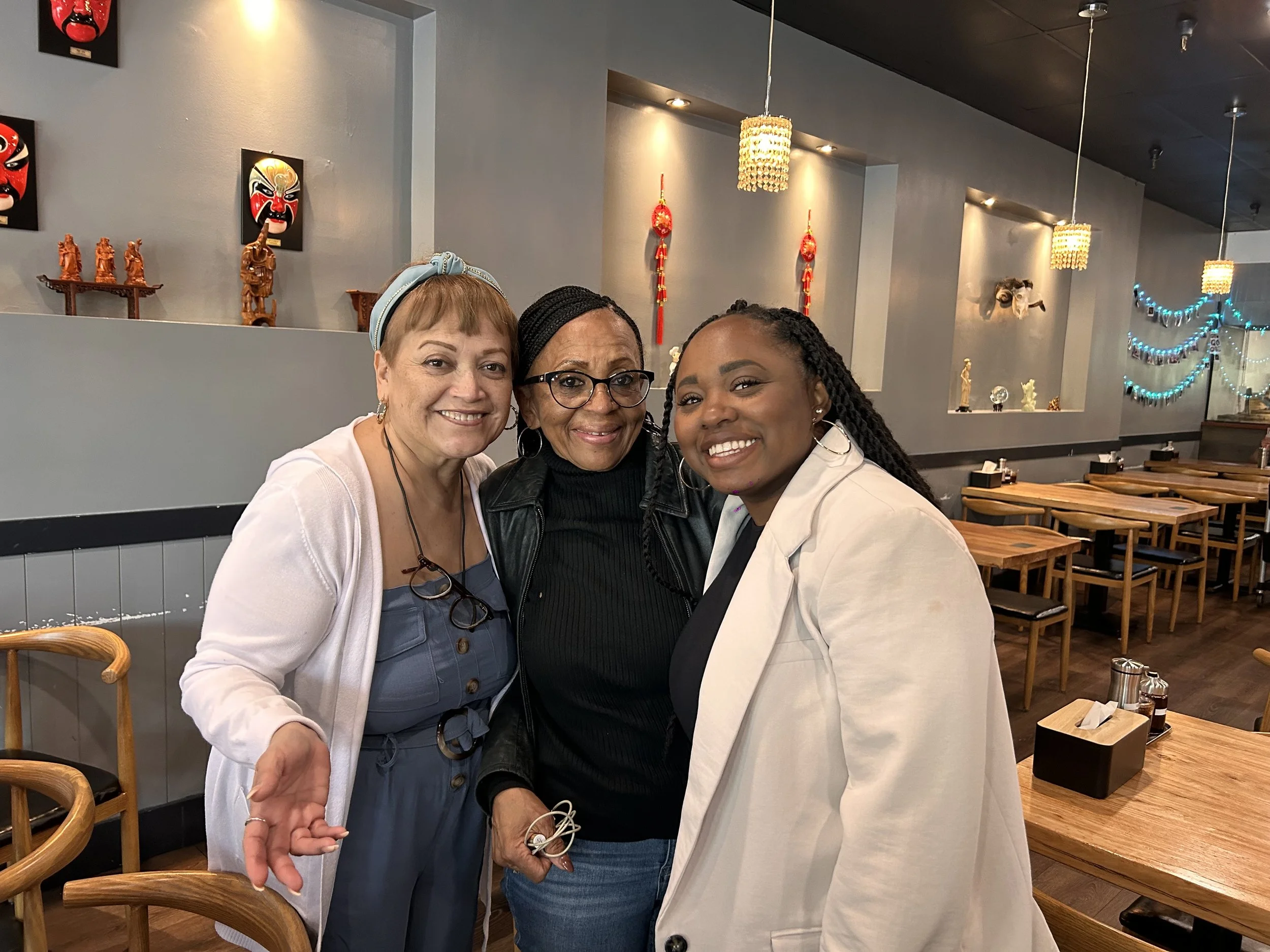 My Mom, my MIL, and Bekah(: