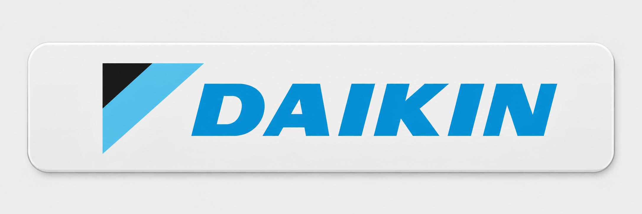 DAKIN logo in blue lettering with a stylized black and blue arrow design on a white background.