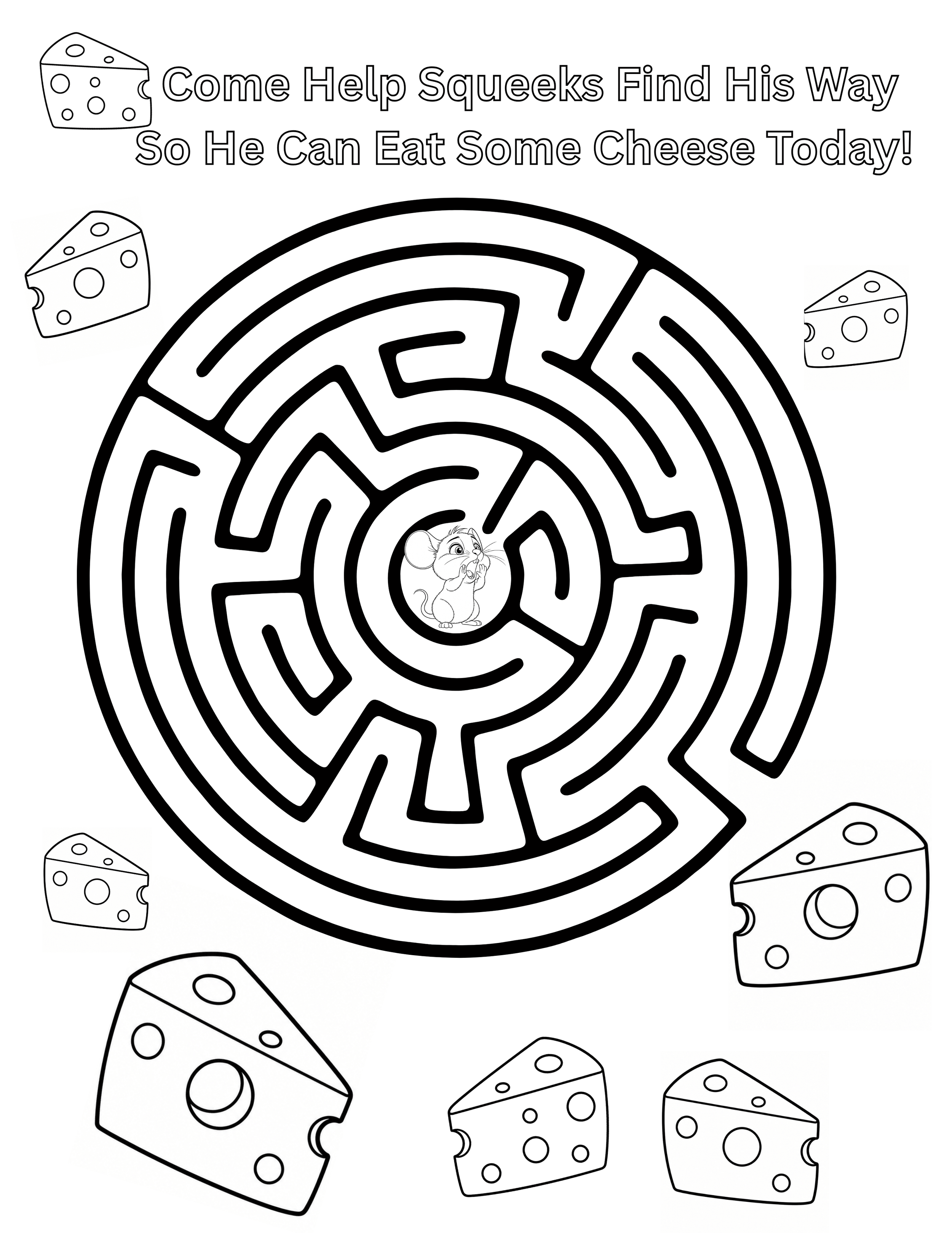 Squeeks Maze Activity Sheet