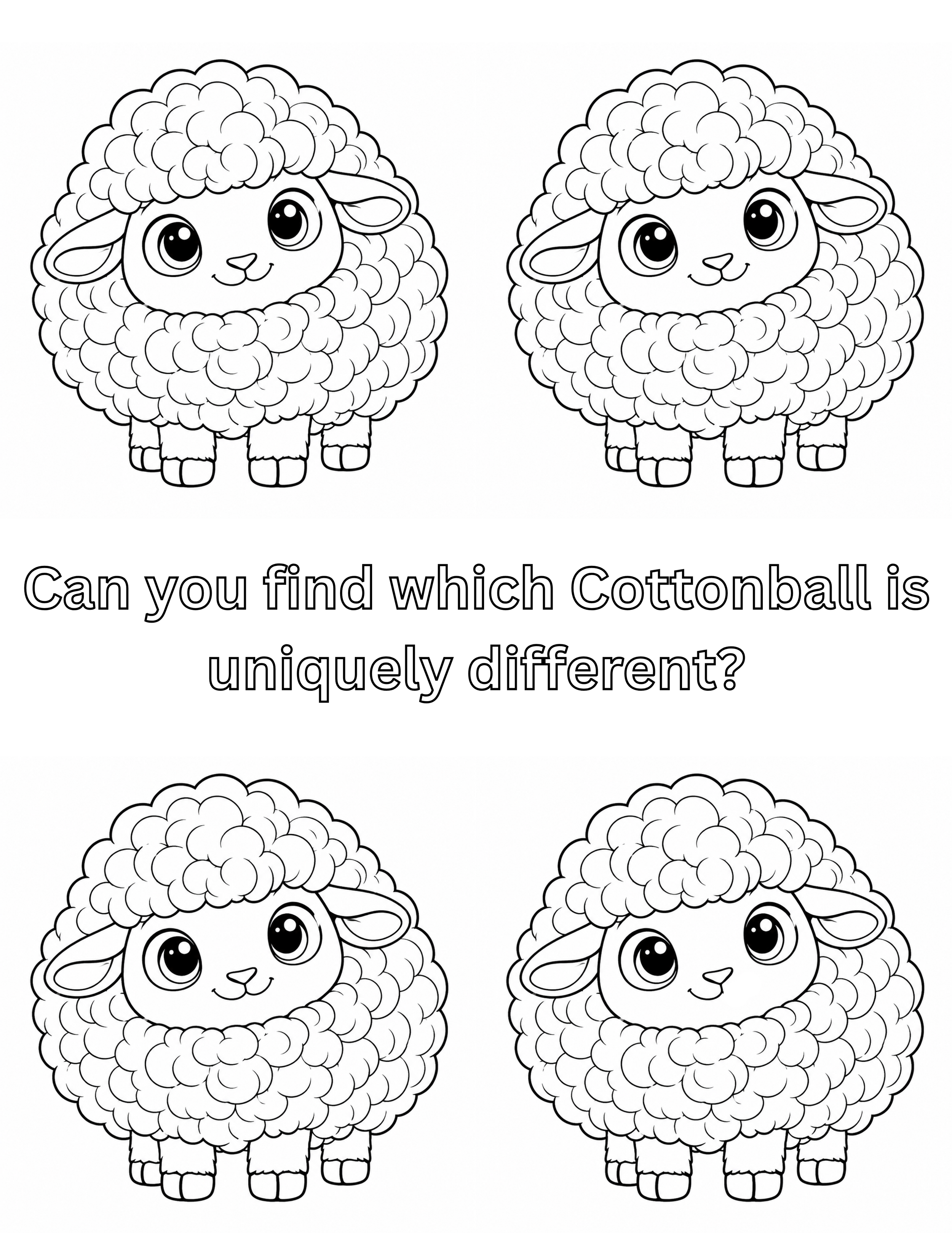 Cottonball From Animals On The Loose Activity Sheet