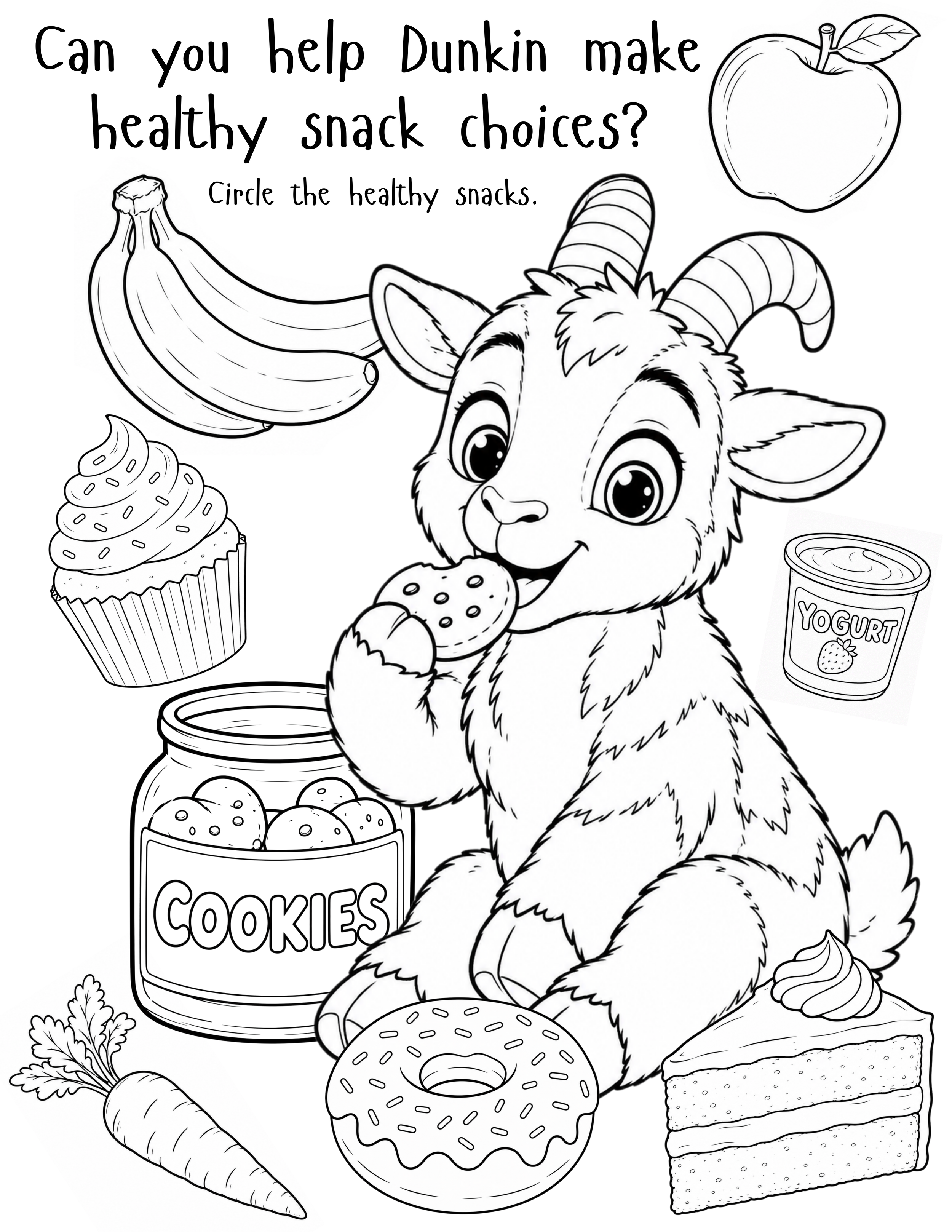 Healthy Snacks Activity Sheet By Story Patch Books