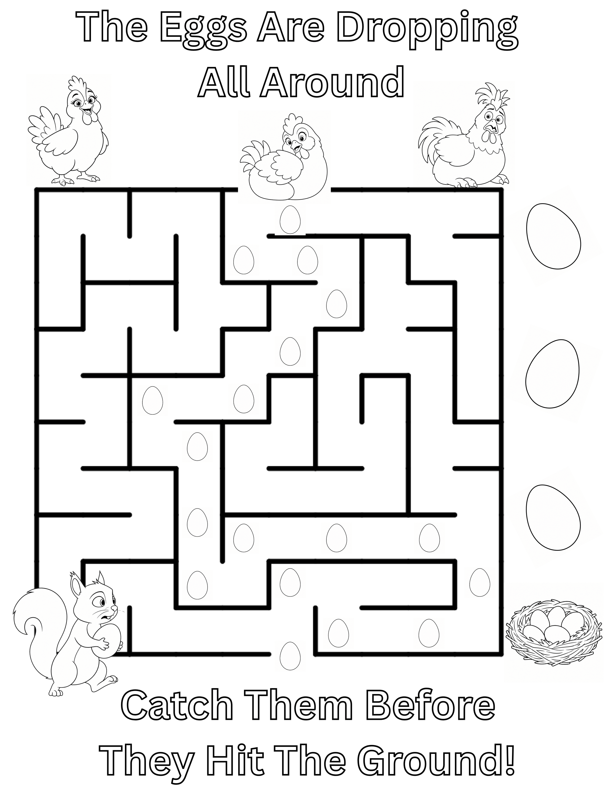 Chicken & Egg Maze Activity Sheet