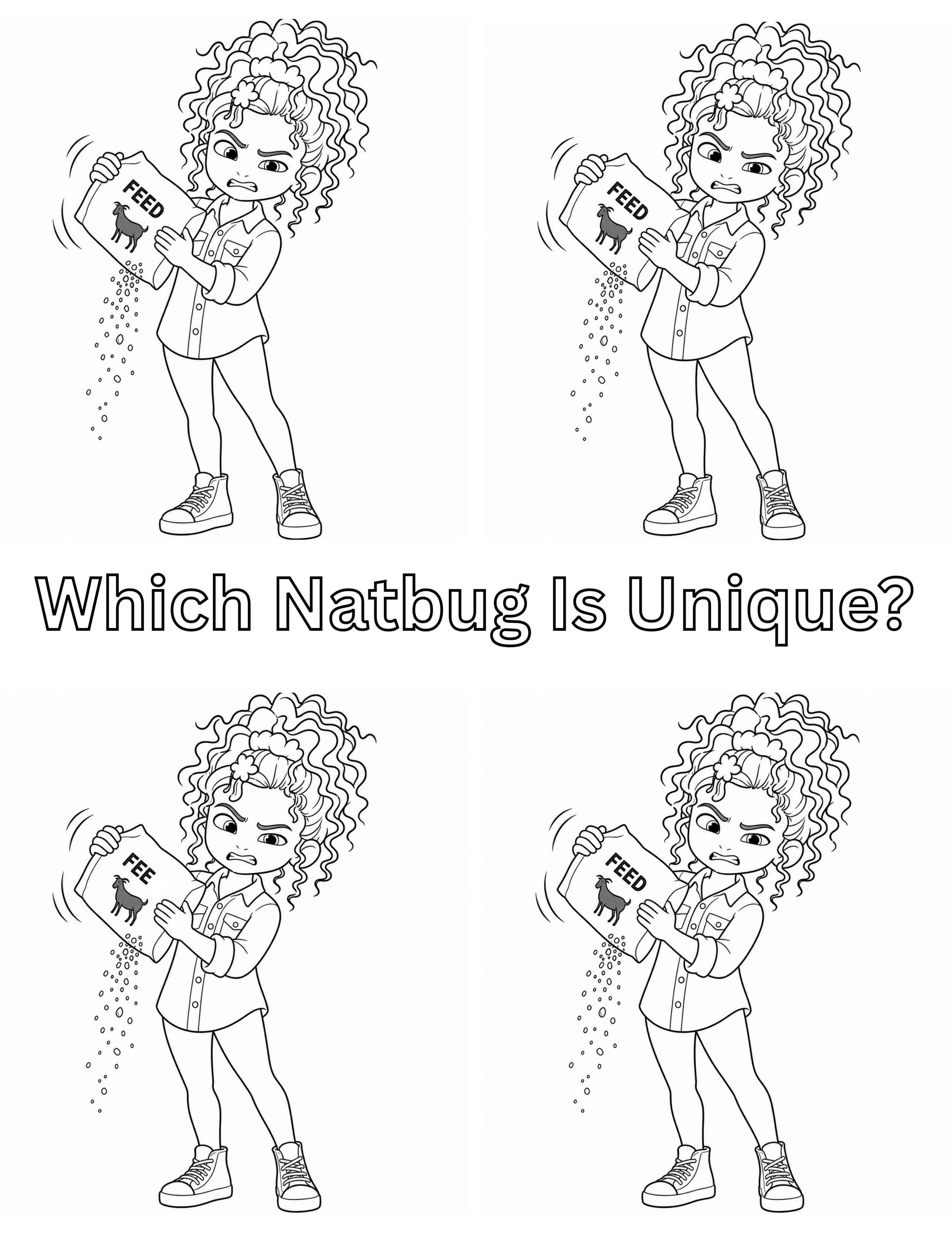 Natbug Spot The Difference Activity Sheet