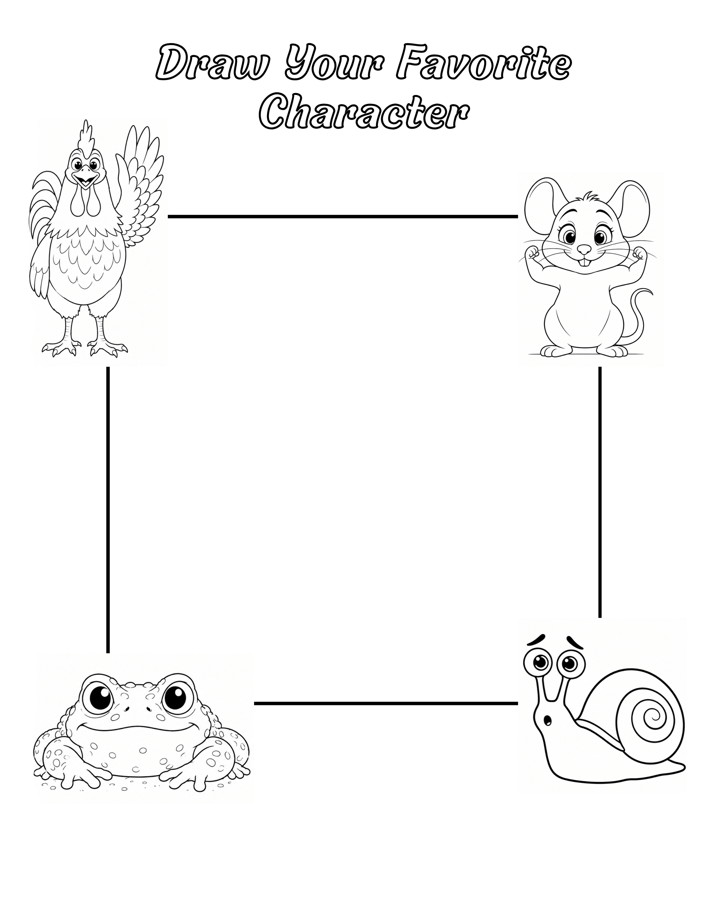 Draw Your Favorite Friend Activity Sheet