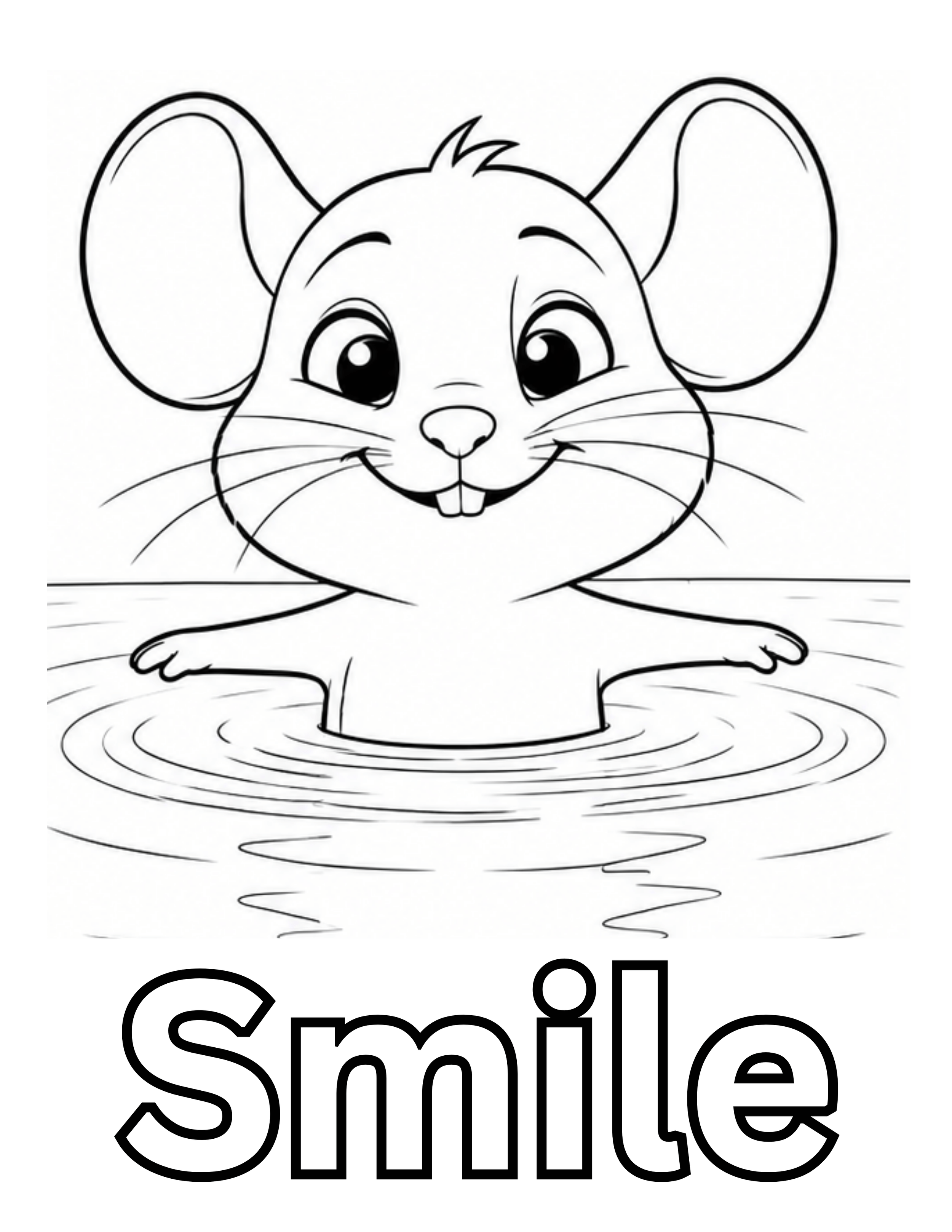 Squeeks In Water Coloring Sheet