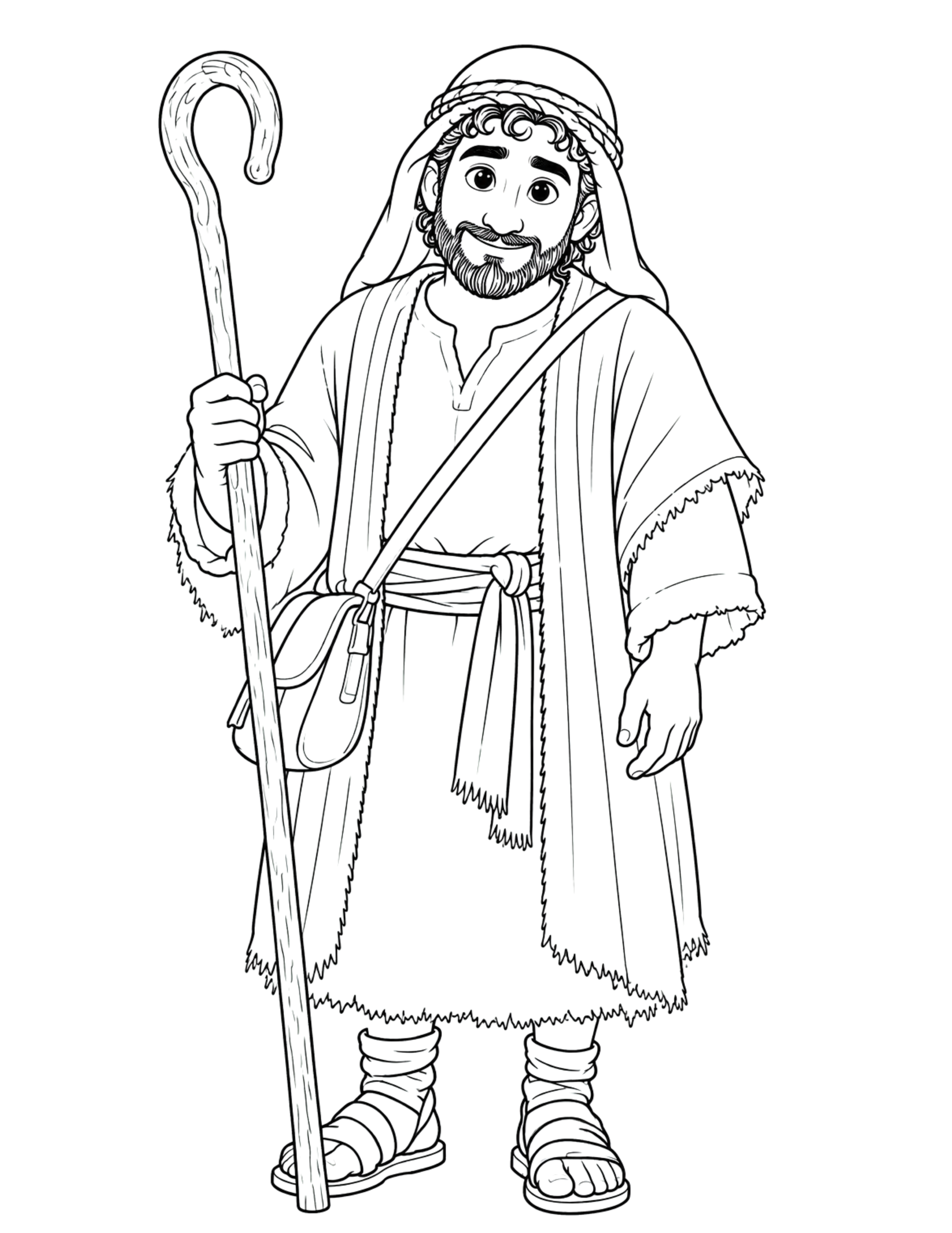Shepherd With Staff From In The Stable That Night