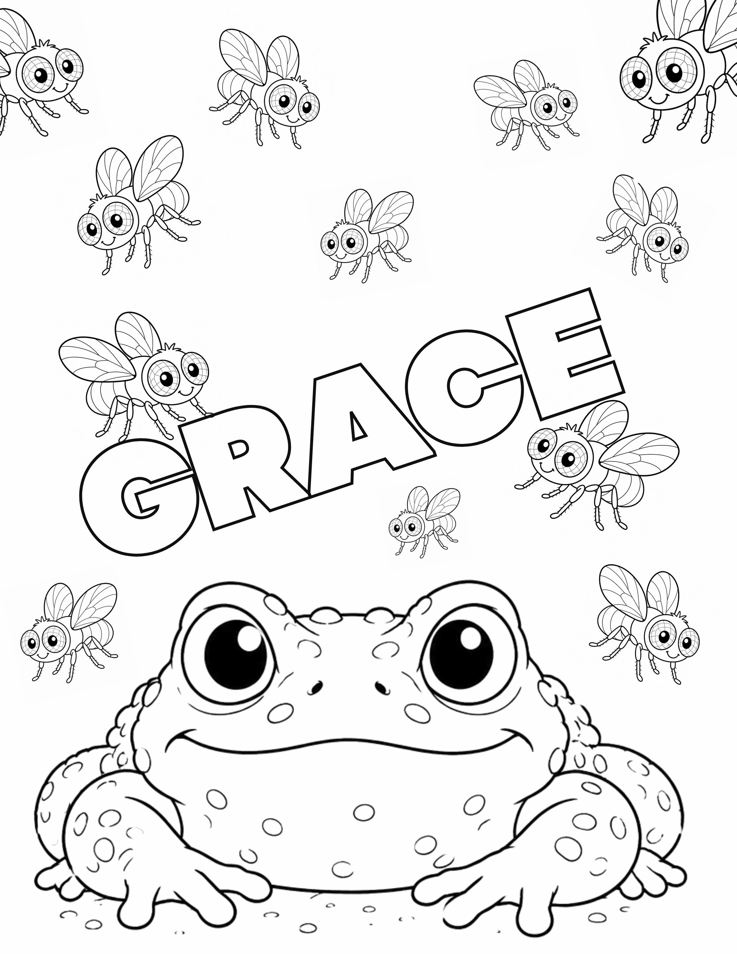 Toby Coloring Sheet With Flies