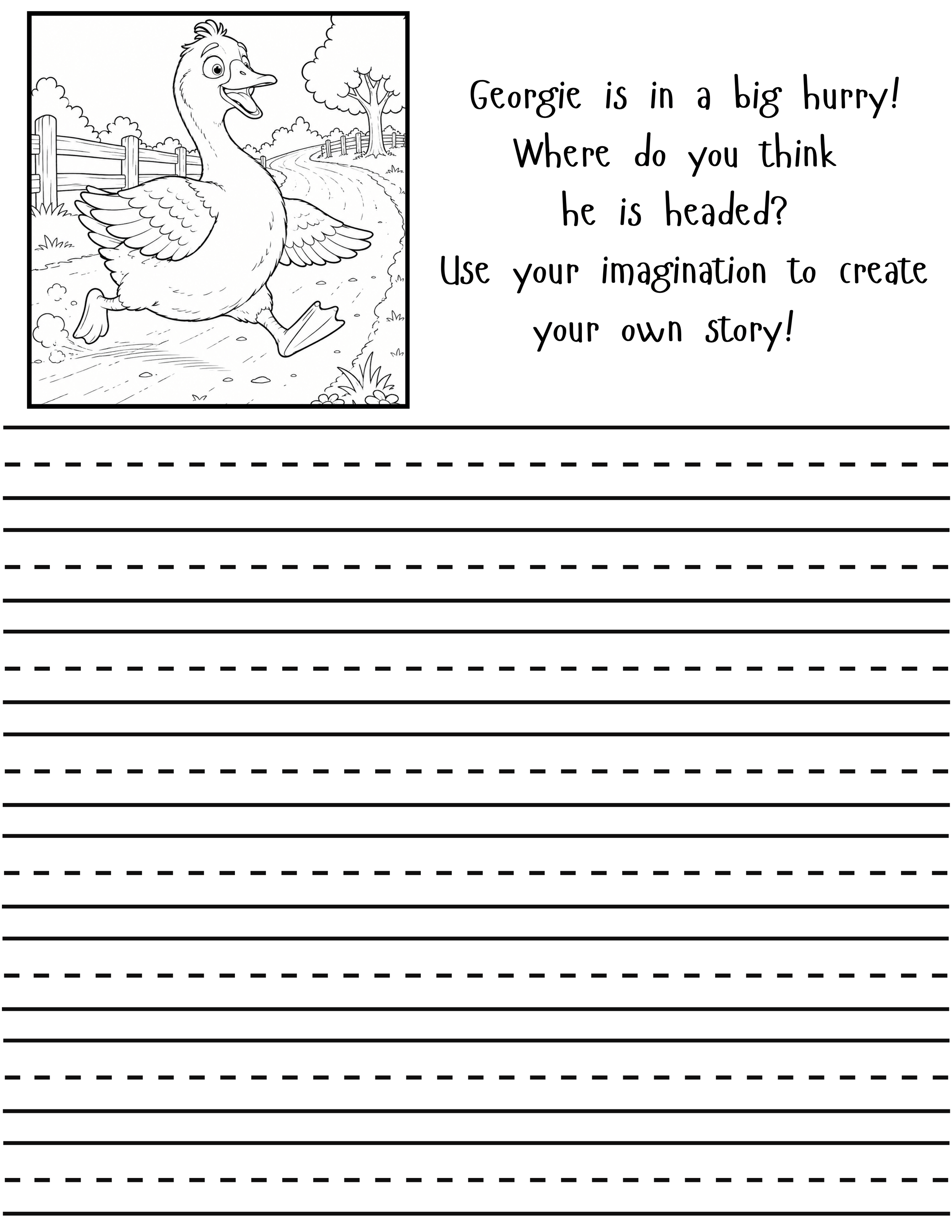 Georgie Writing Prompt Activity Sheet