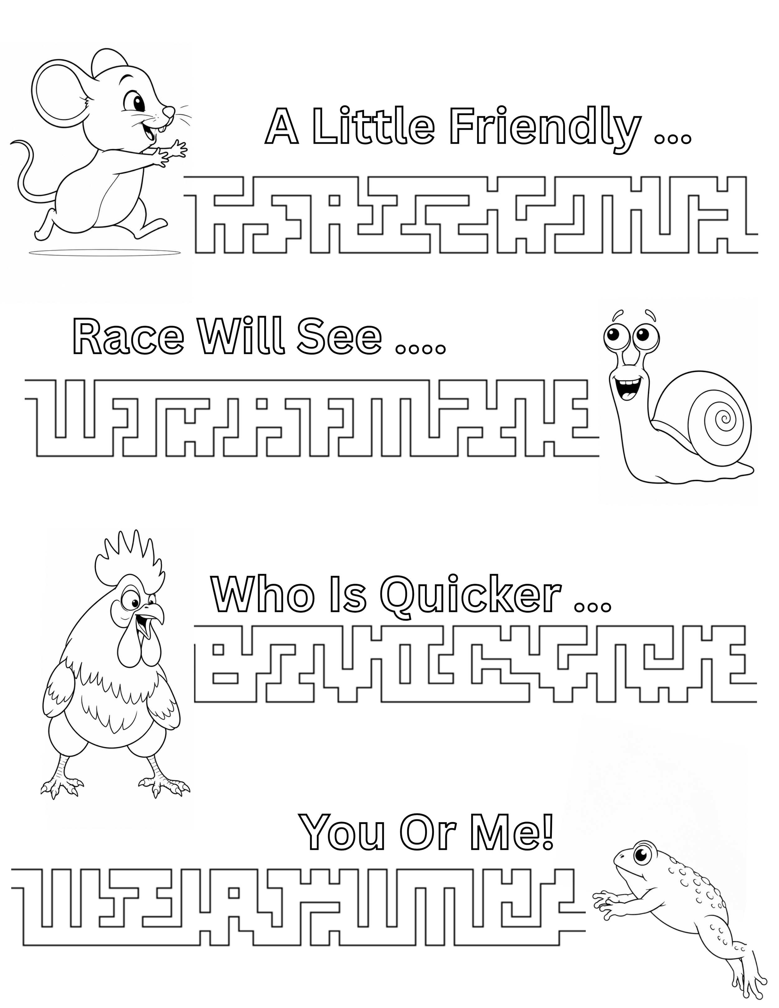 Character Races Activity Sheet
