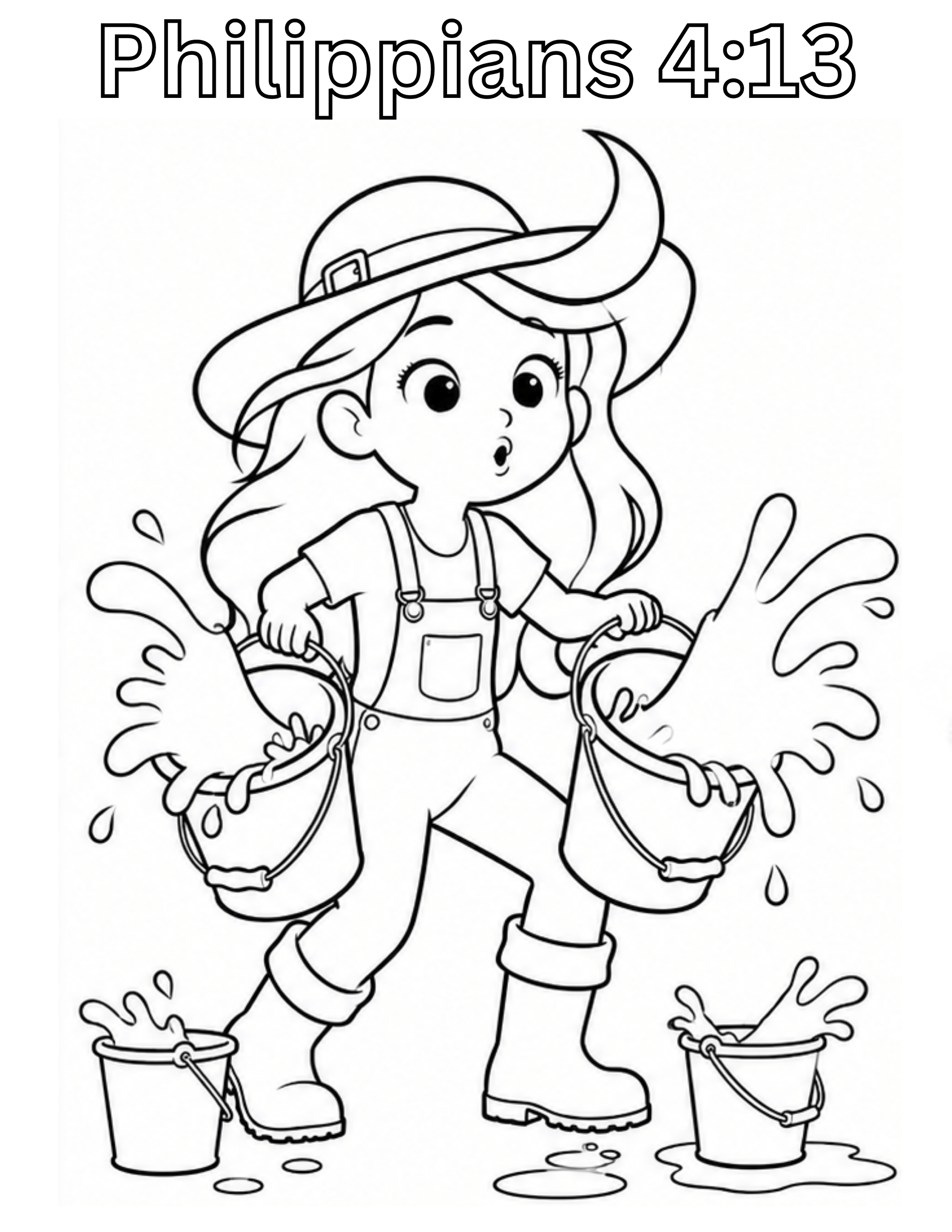 Skeeter Spilling Water Coloring Sheet