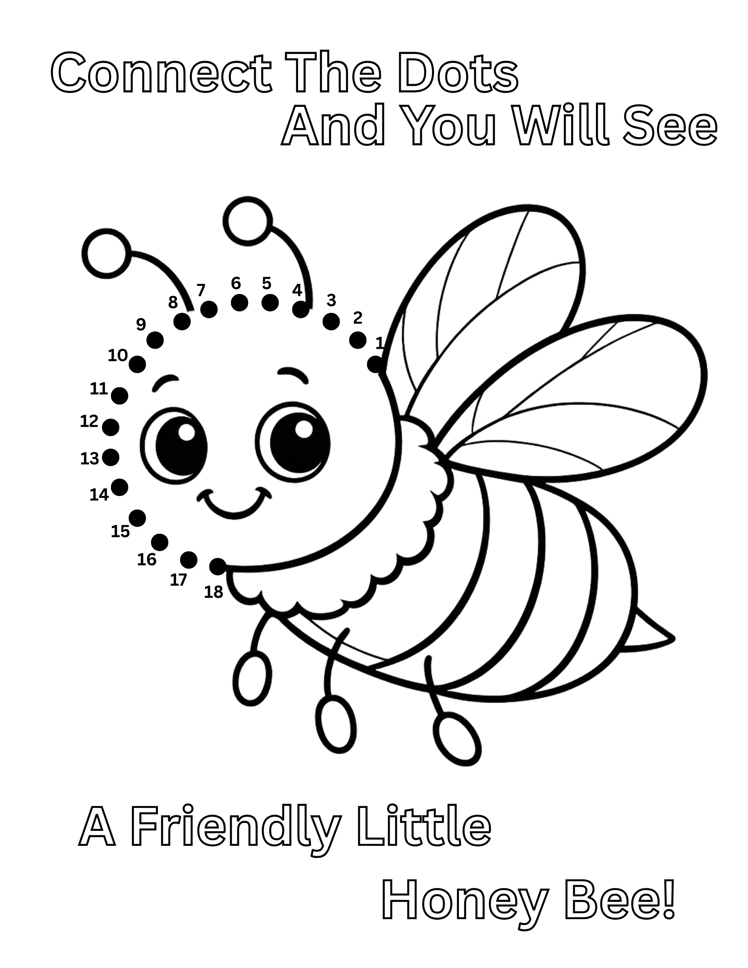 Dot To Dot Honey Bee