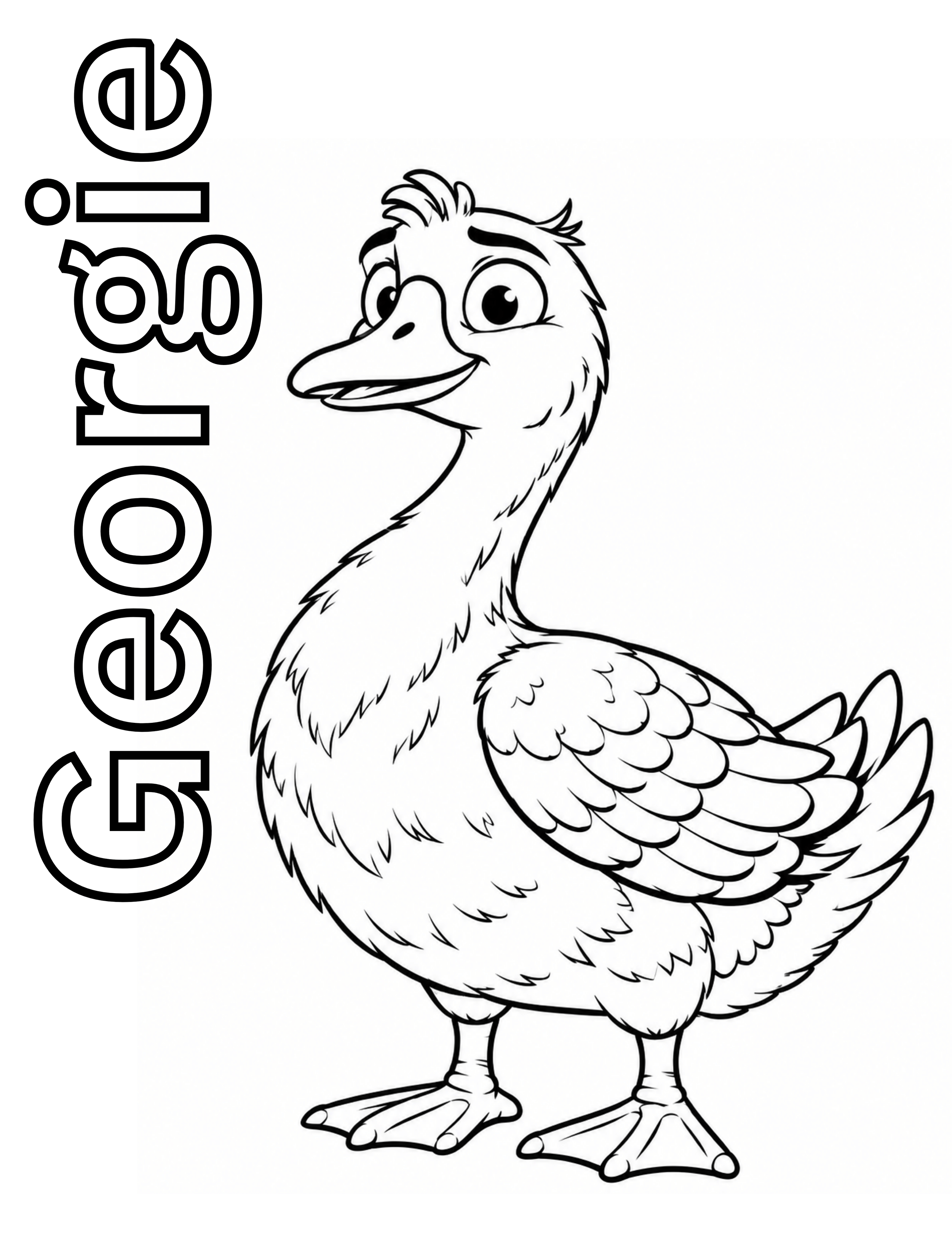 Georgie From Animals On The Loose Coloring Sheet