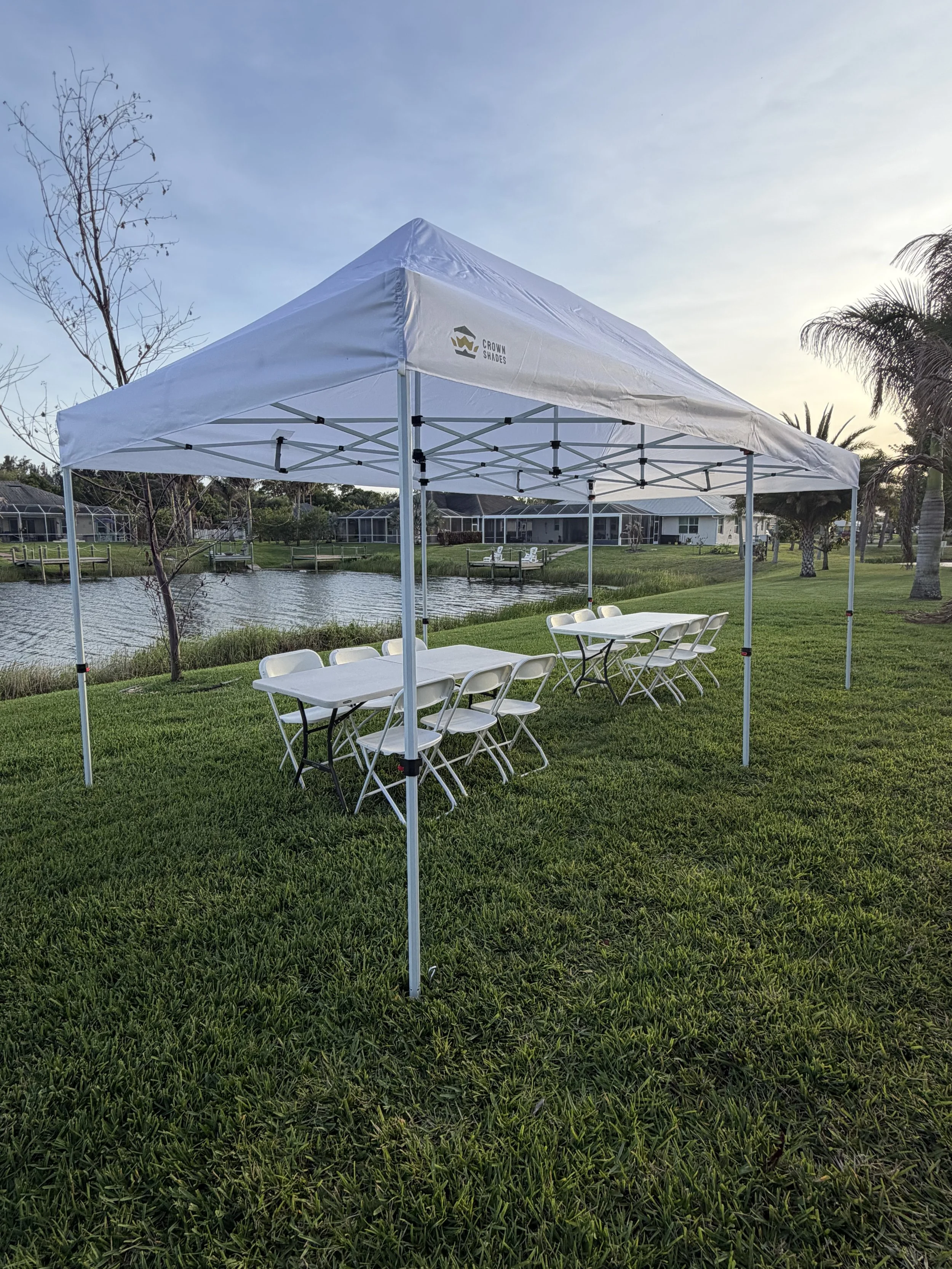 10x10 and 10x20 pop-up canopy tent rentals available on the Treasure Coast — Saltwater Event Co.