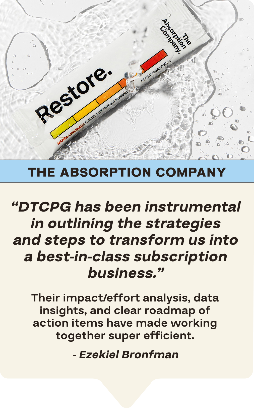 The Absorption Company Testimonial