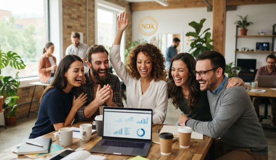 Growing business team benefiting from an automated customer experience strategy