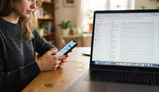 Business team engaging customers across chat, email, and phone using automated workflows