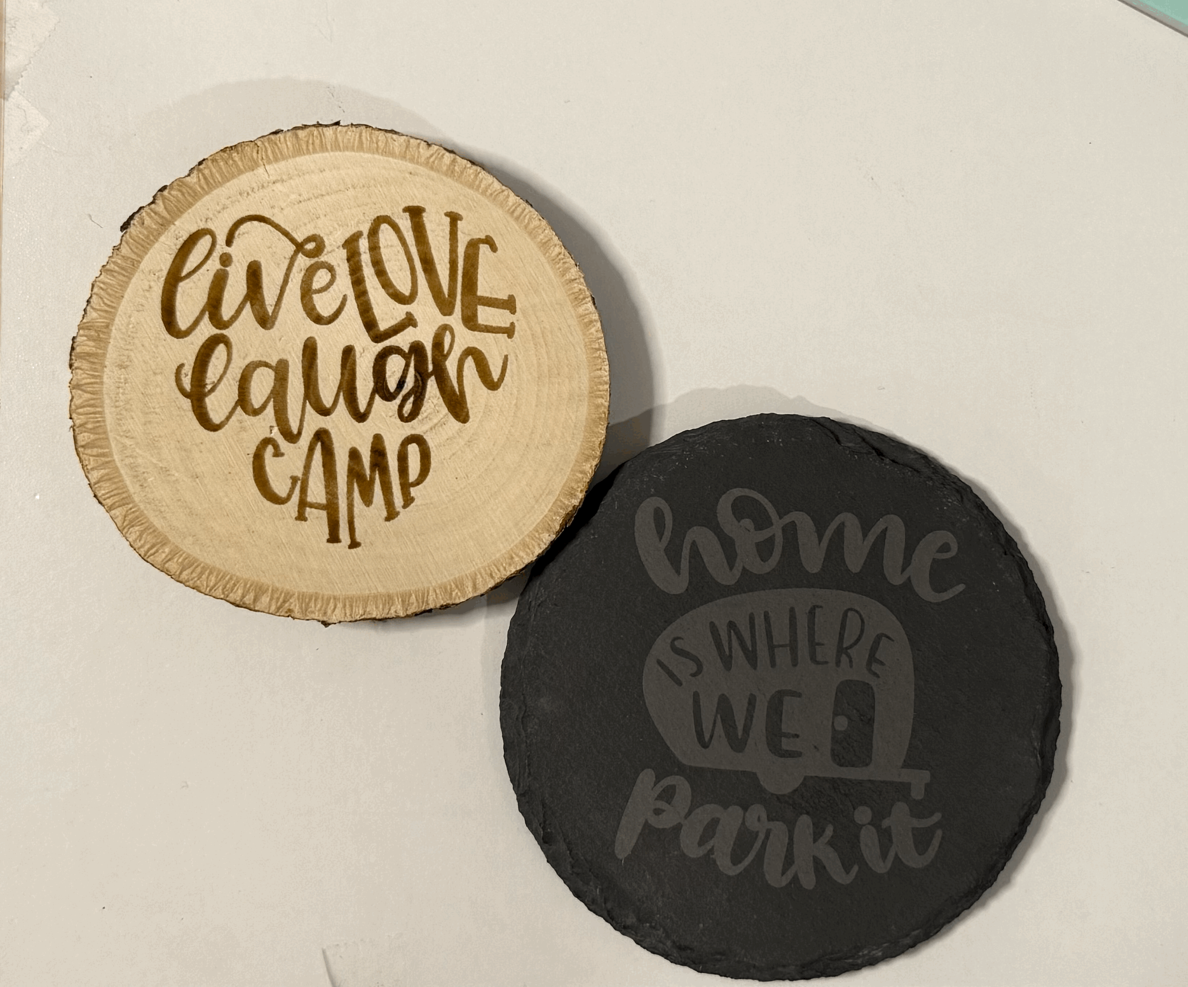 Custom Slate & Wood Coasters