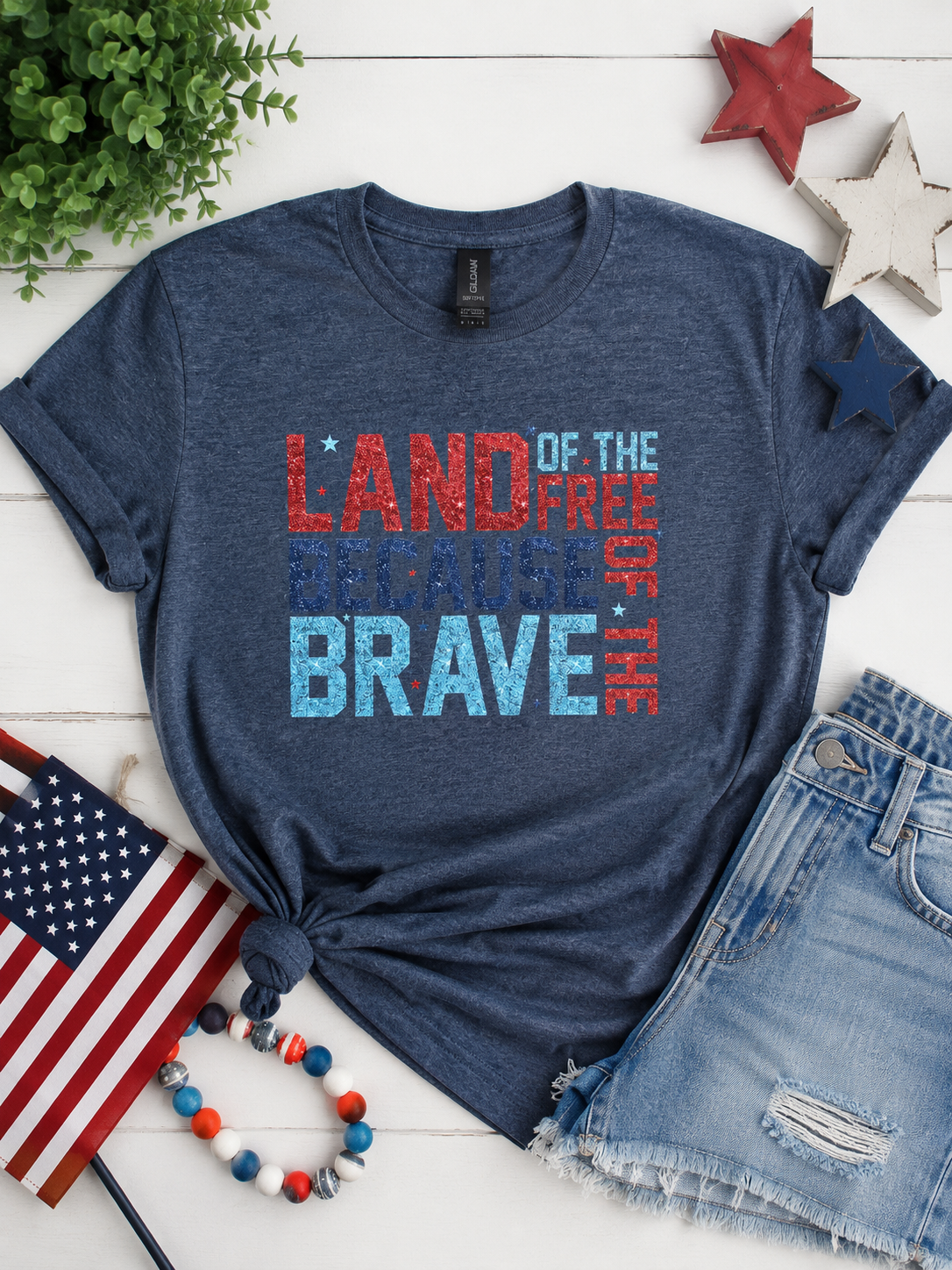 Land of the Free Because of the Brave T-Shirt