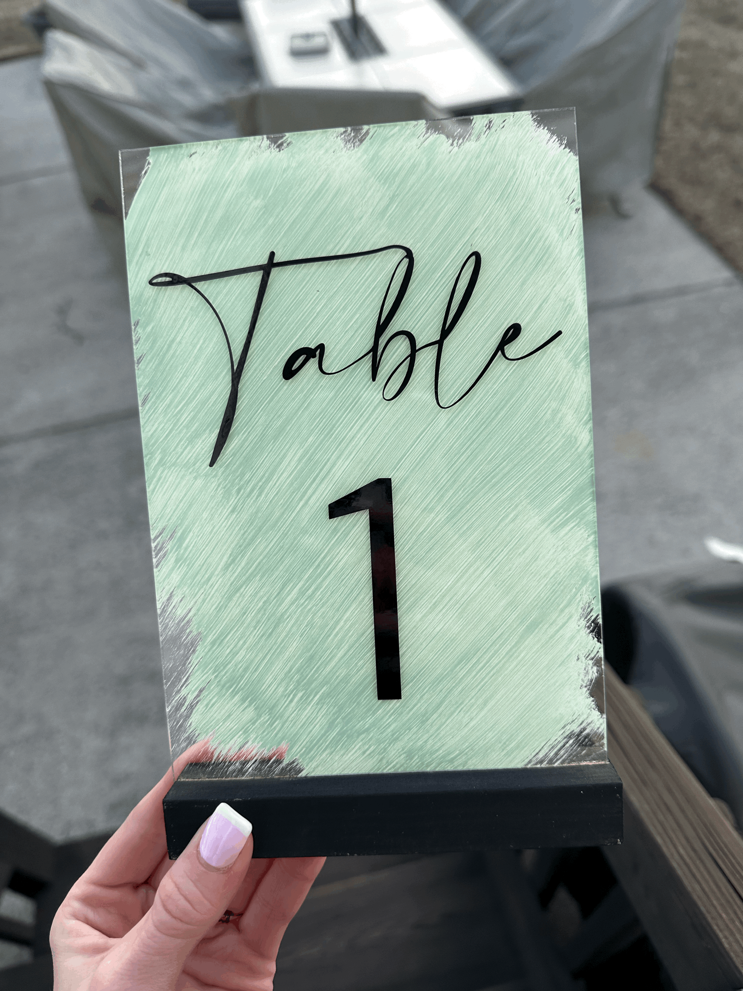 Table Number Signs
