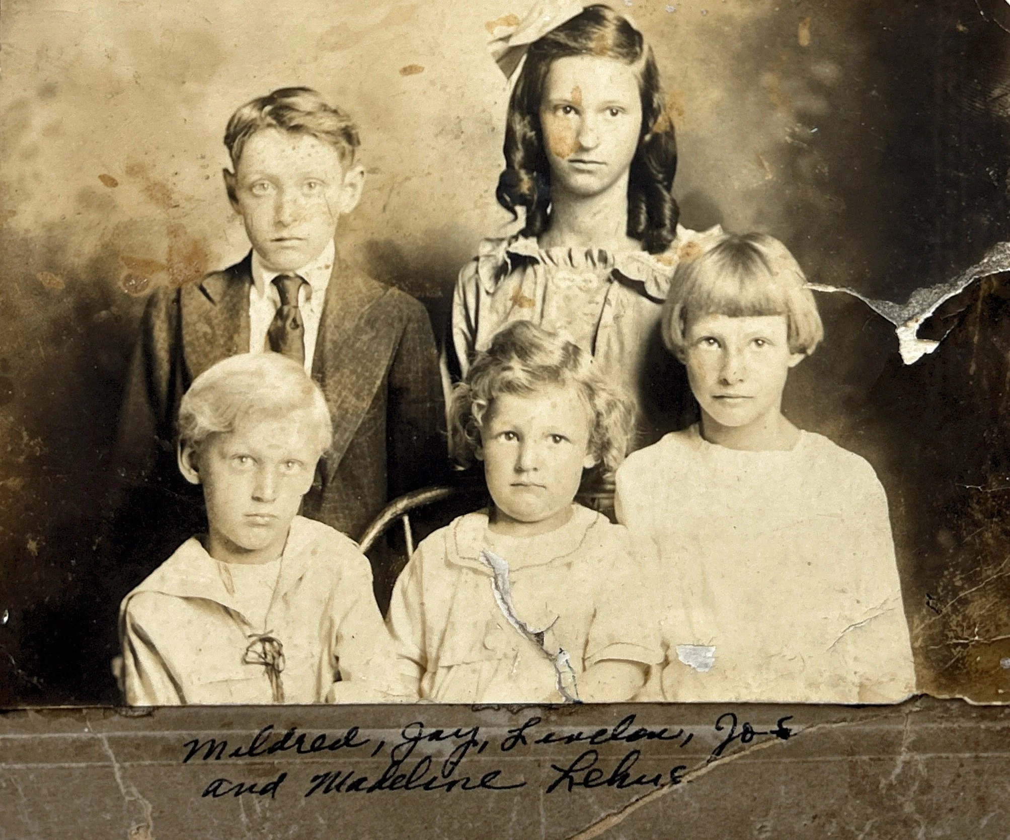 C 1921 Jay and Mildred in the back, Lincoln Joe and Madalyn in the front 