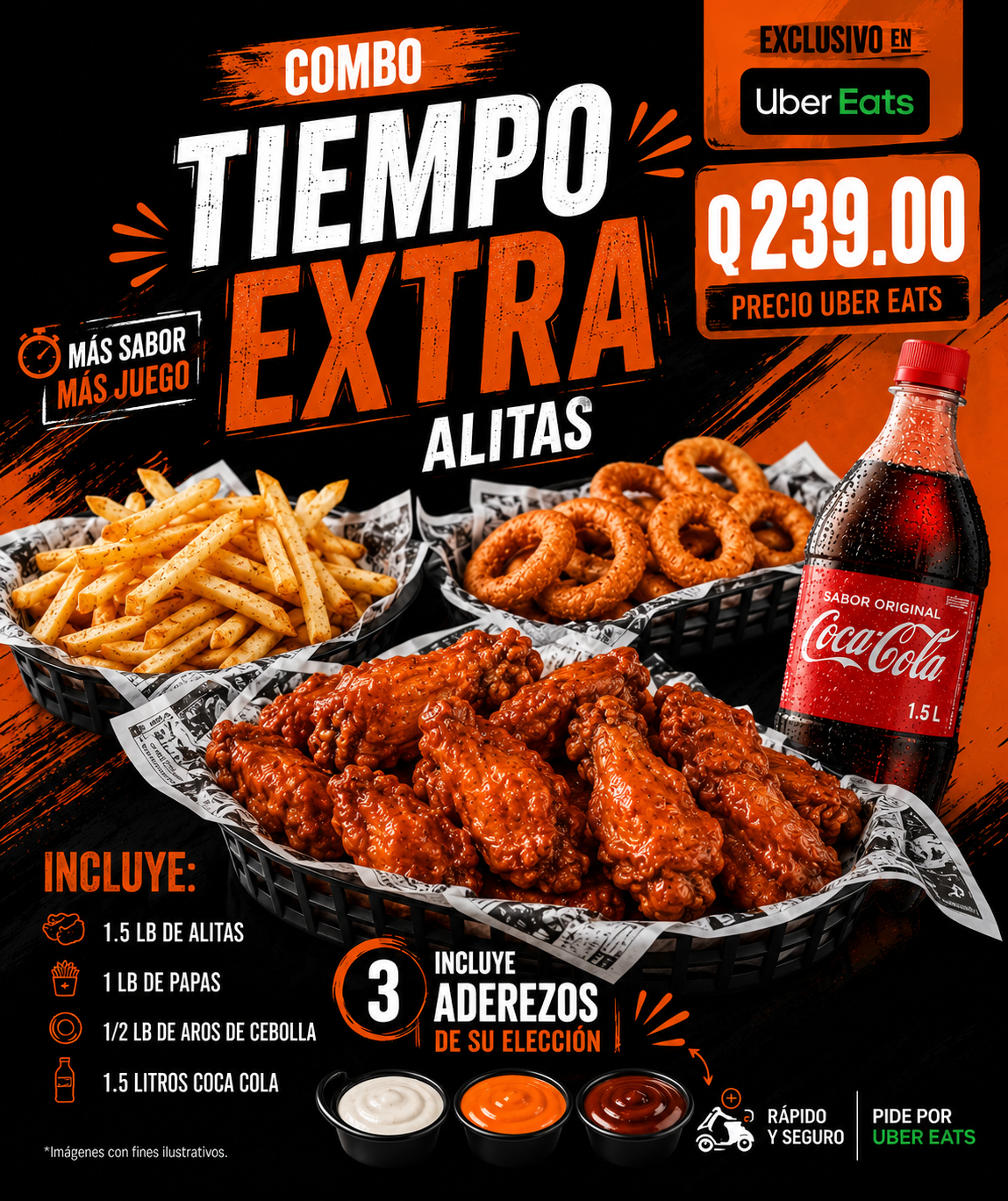 Combo Tiempo Extra Wings Time Guatemala