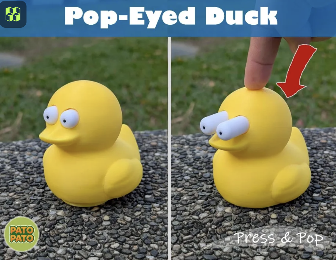 Quirky Pop-Eyed Duck Toy