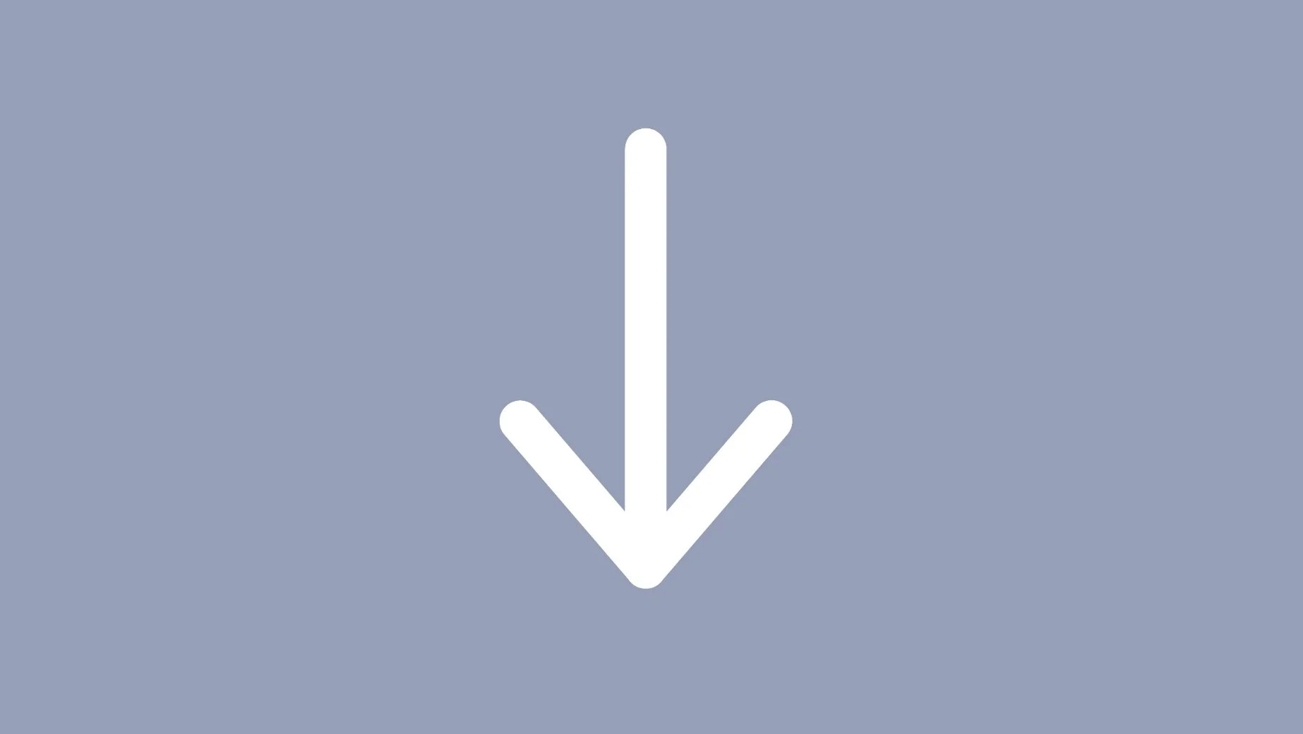 White downward arrow icon on a blue-gray background.