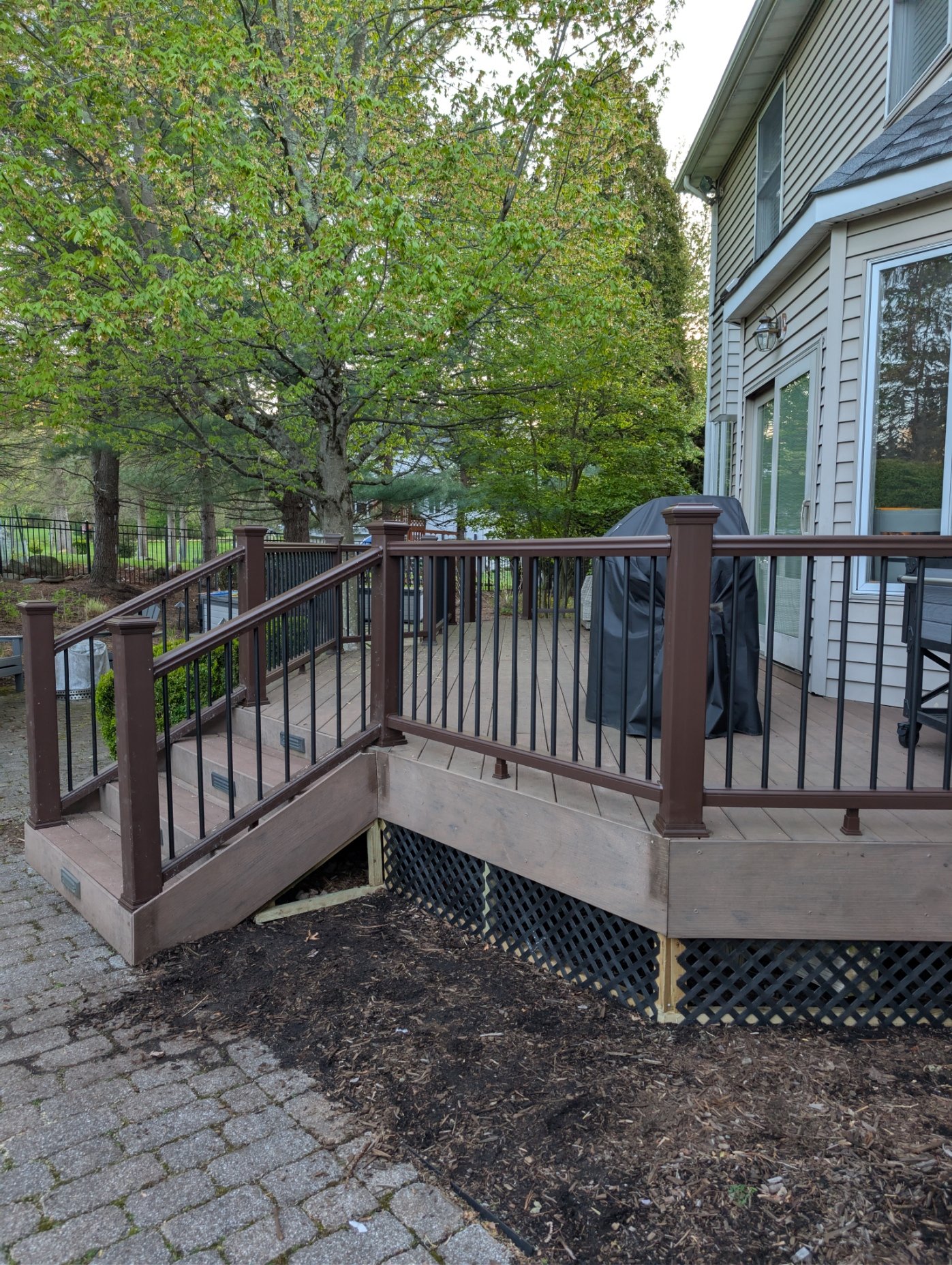 After shot of the new Trex Transcend railing system