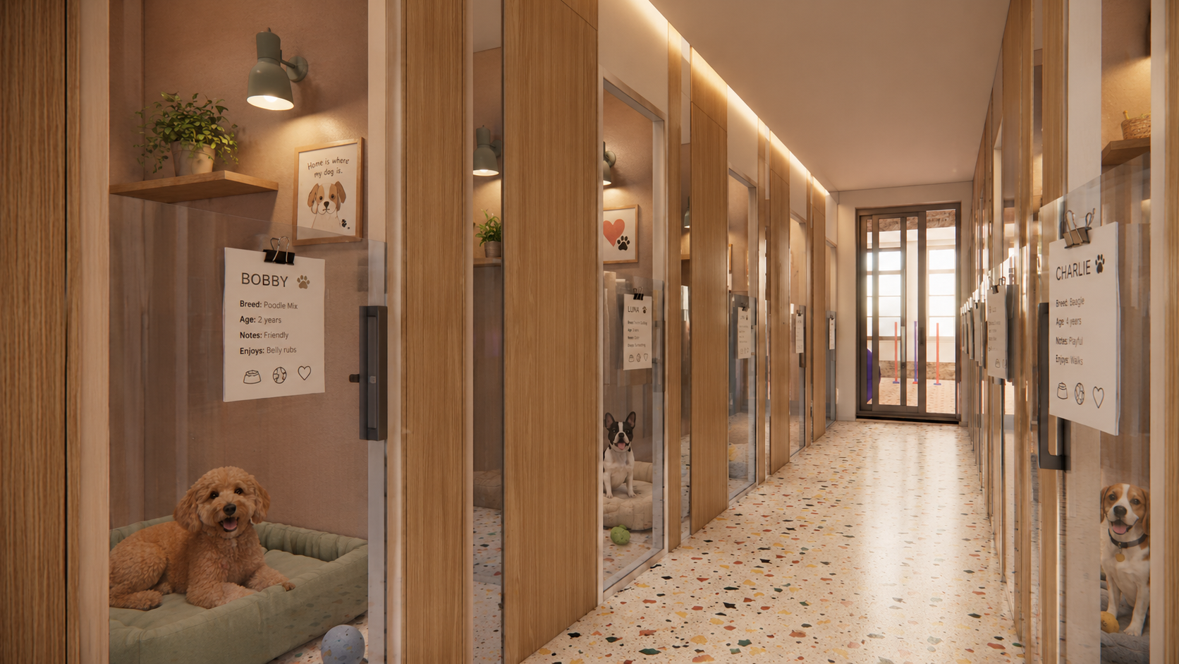 Pet's Daycare Rooms