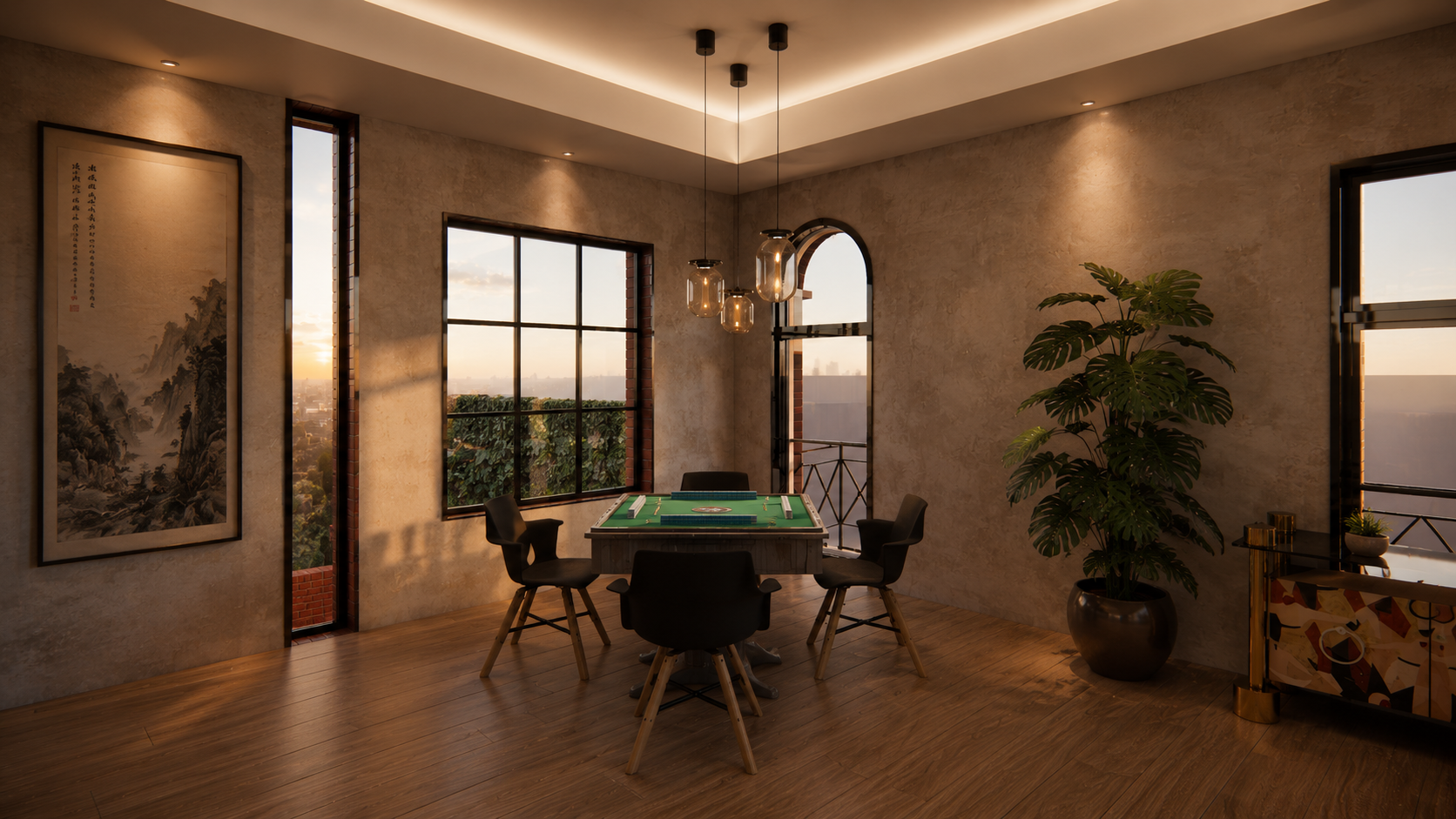 Entertainment Corner - Mahjong table