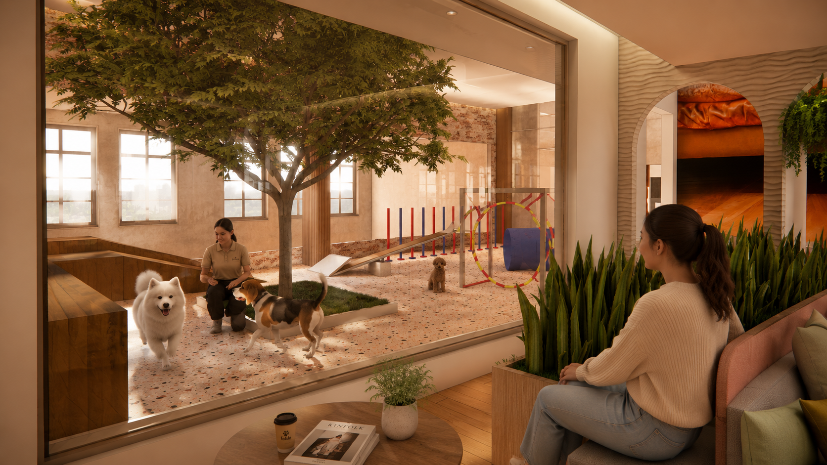 Pet Daycare Waiting Area