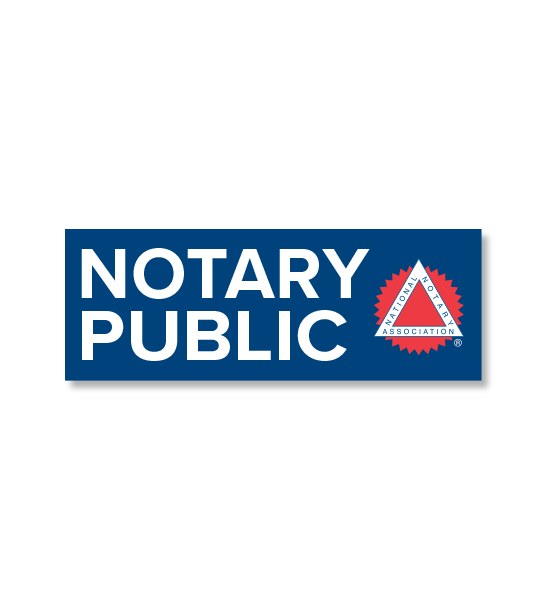 Notary Public badge with the National Notary Association logo