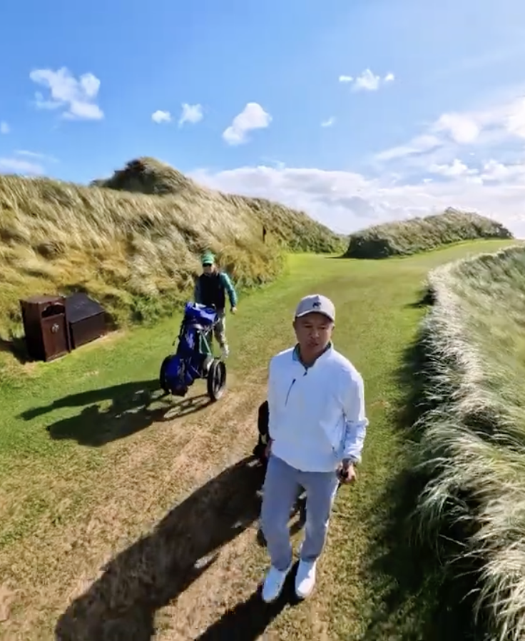 Golfers at Doonbeg Golf Links, Ireland