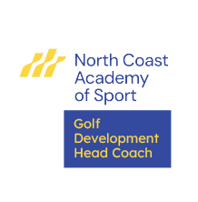 Logo of North Coast Academy of Sport with text 'Golf Development Head Coach'