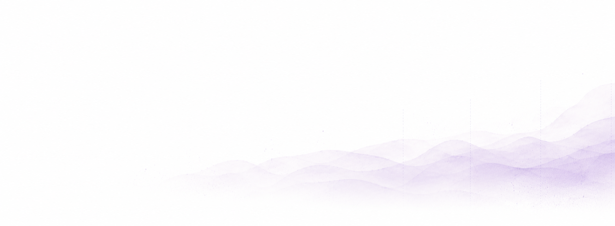 Soft layered purple watercolor wash — decorative visual element on The Layer Beneath homepage.